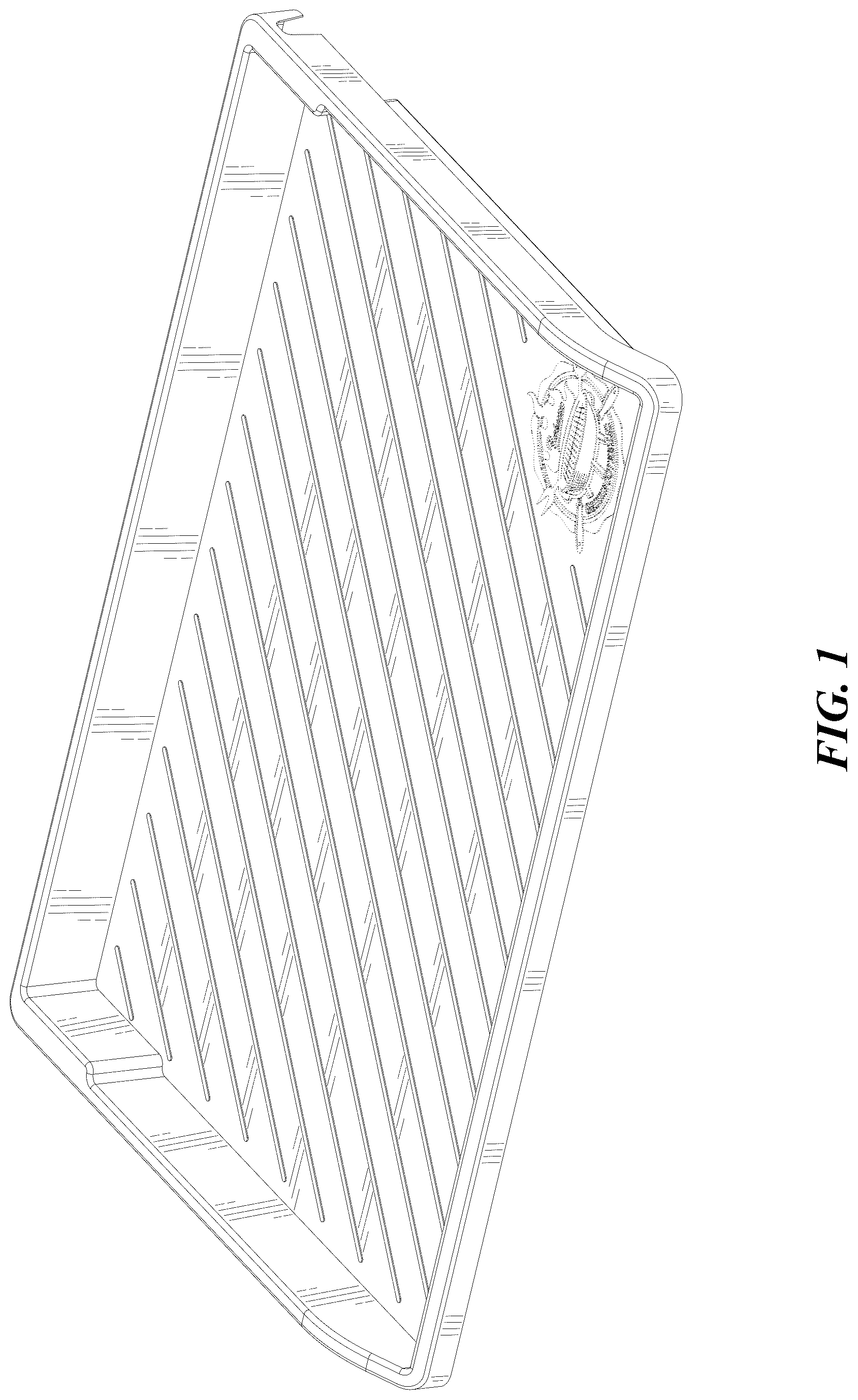 Patent USD1076584 Figure 1 – Griddle cover mat