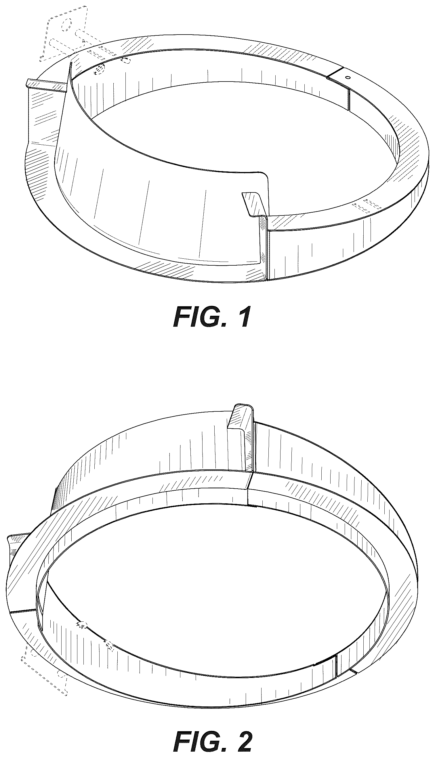 Patent USD1076585 Figure 1 – Rotisserie insert for a barbecue grill