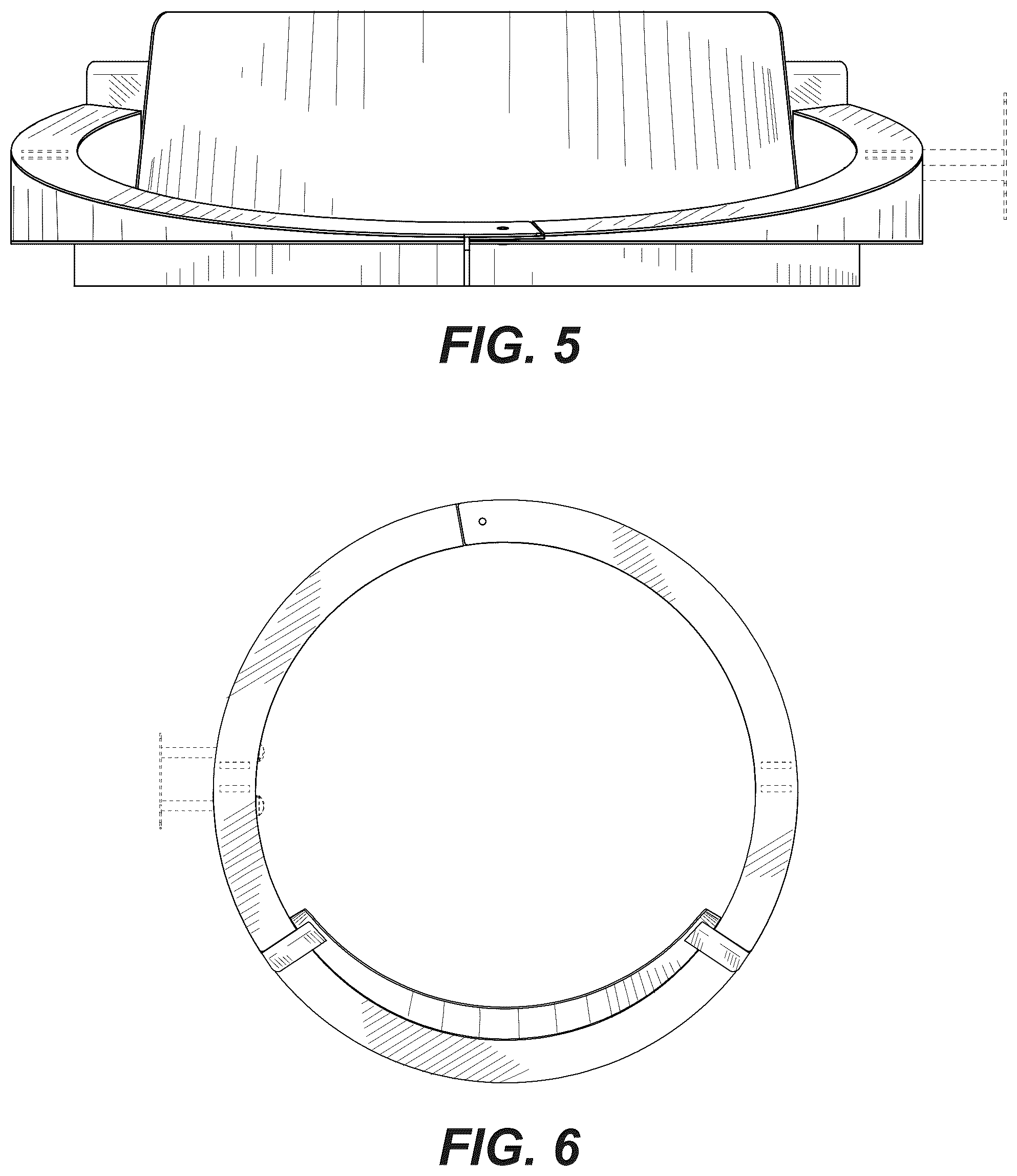 Patent USD1076585 Figure 3 – Rotisserie insert for a barbecue grill