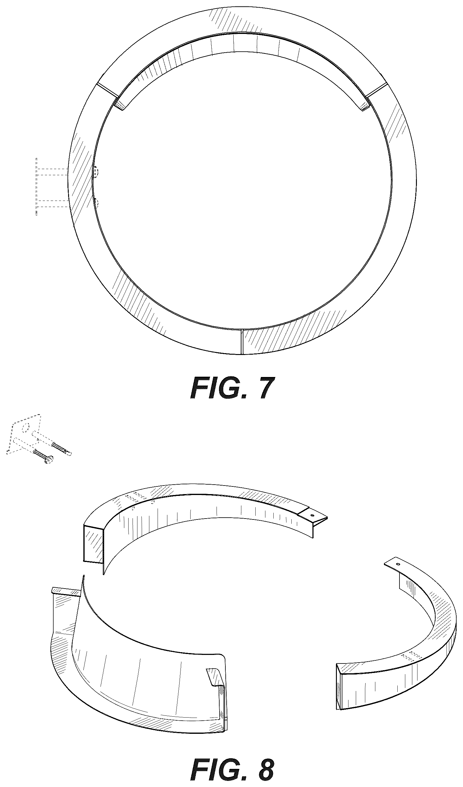 Patent USD1076585 Figure 4 – Rotisserie insert for a barbecue grill