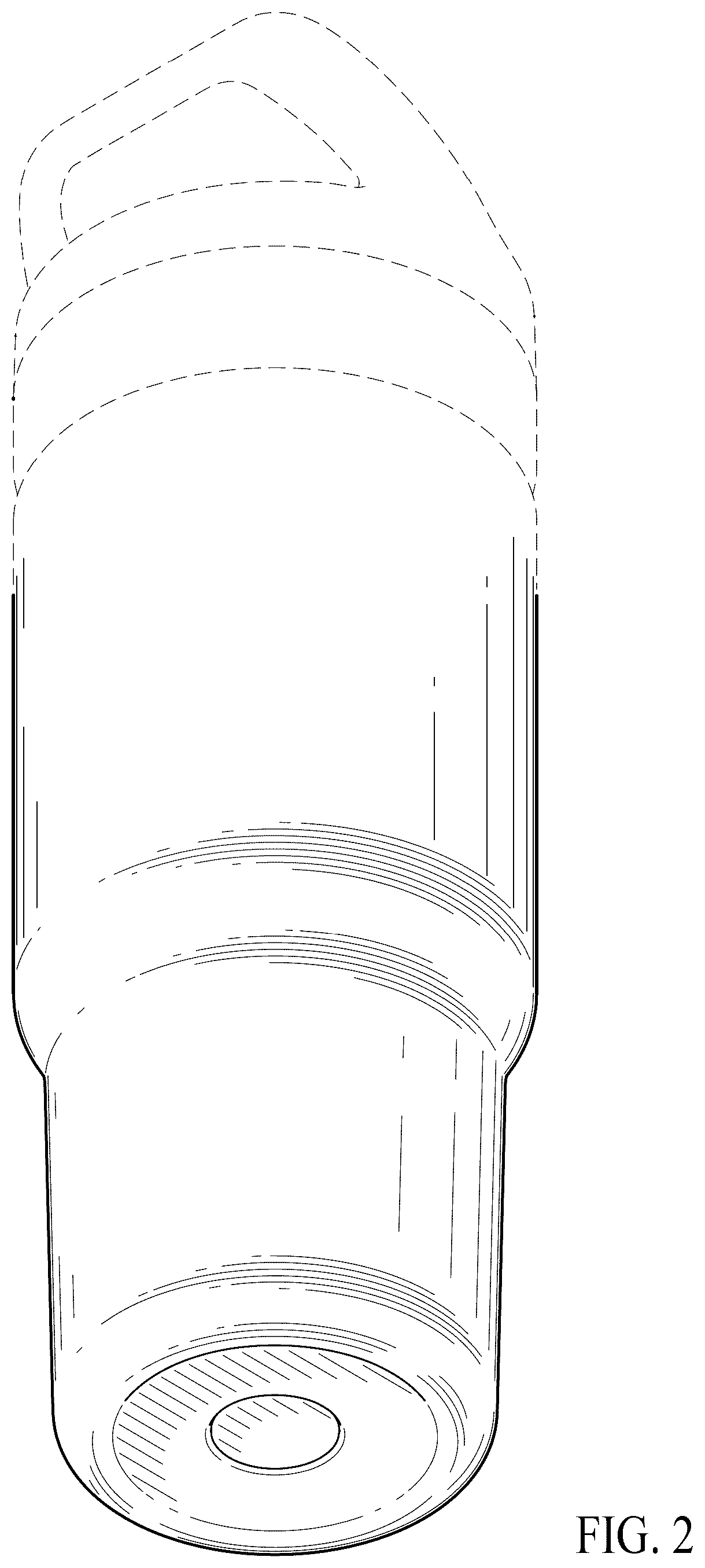 Patent USD1076590 Figure 2 – Beverage container