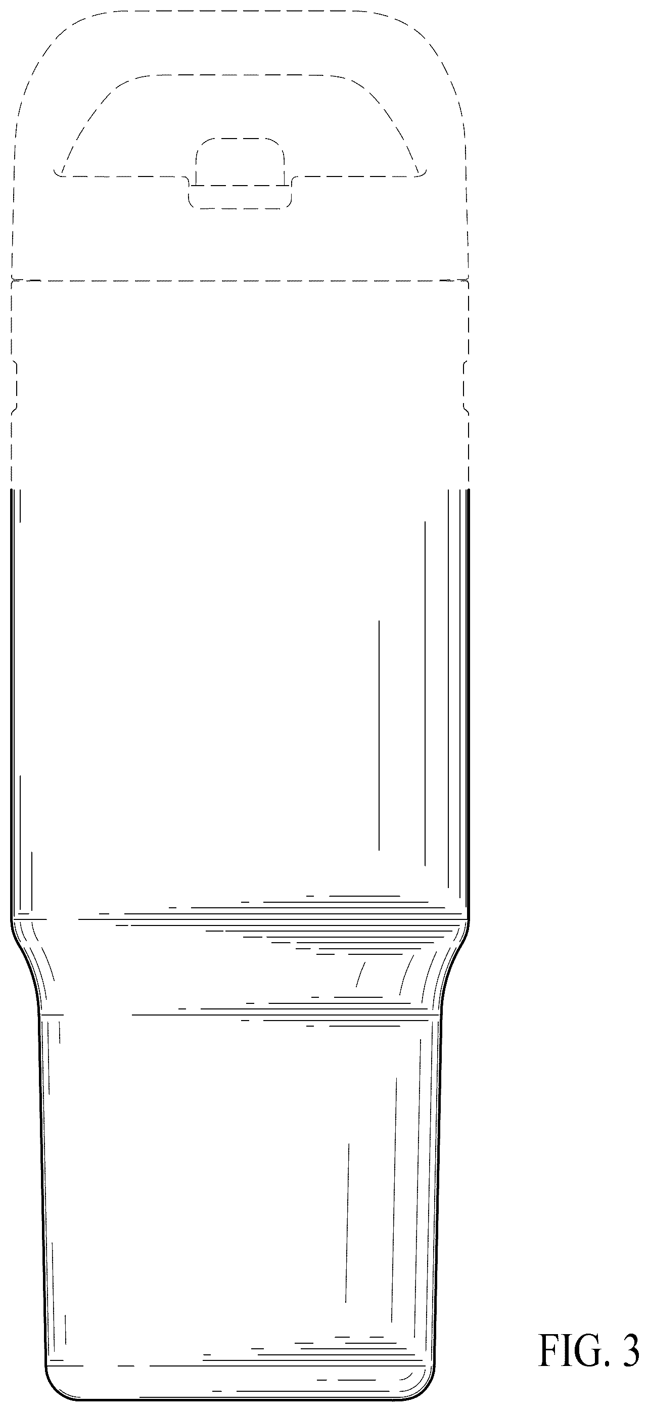 Patent USD1076590 Figure 3 – Beverage container