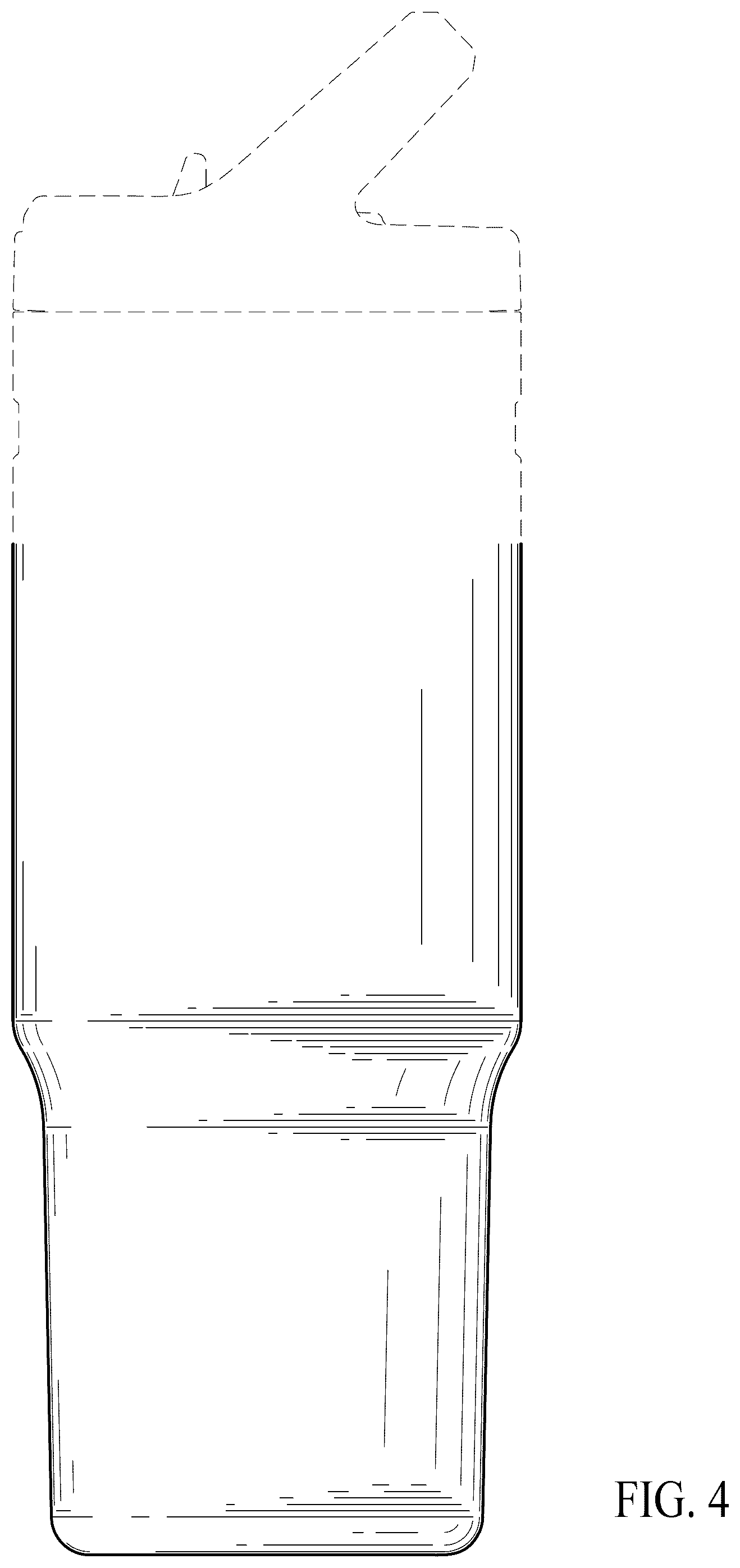 Patent USD1076590 Figure 4 – Beverage container