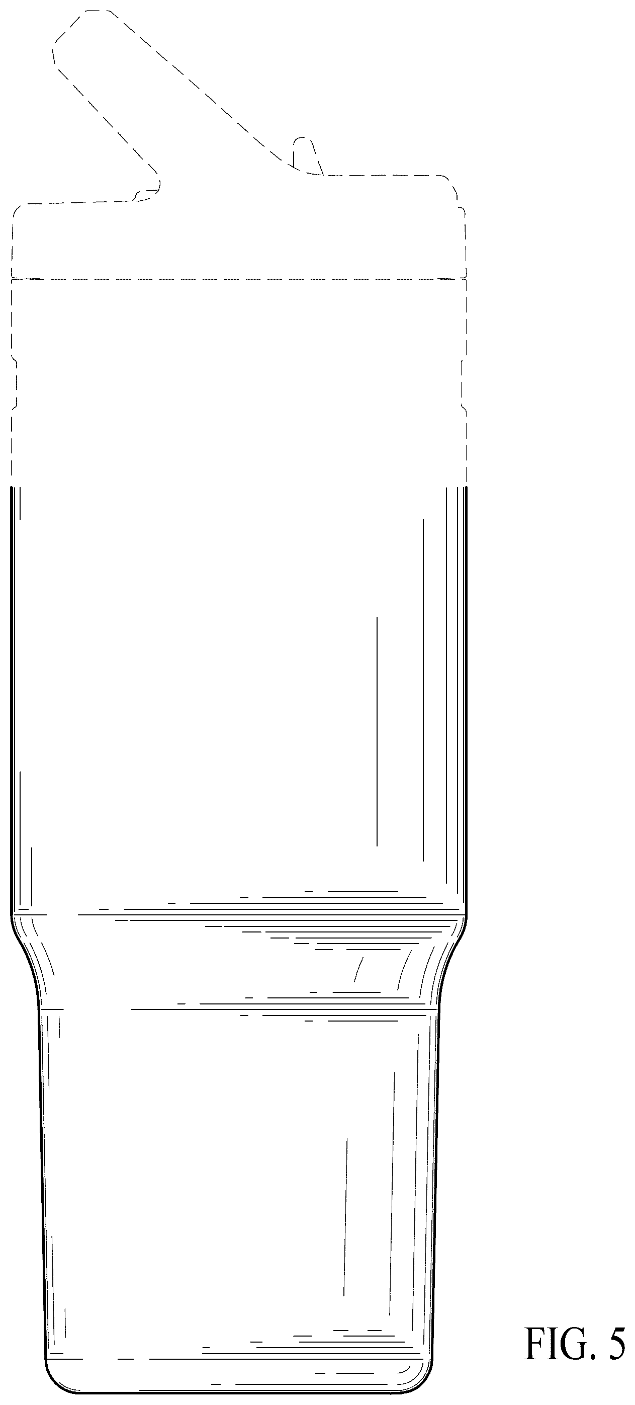 Patent USD1076590 Figure 5 – Beverage container