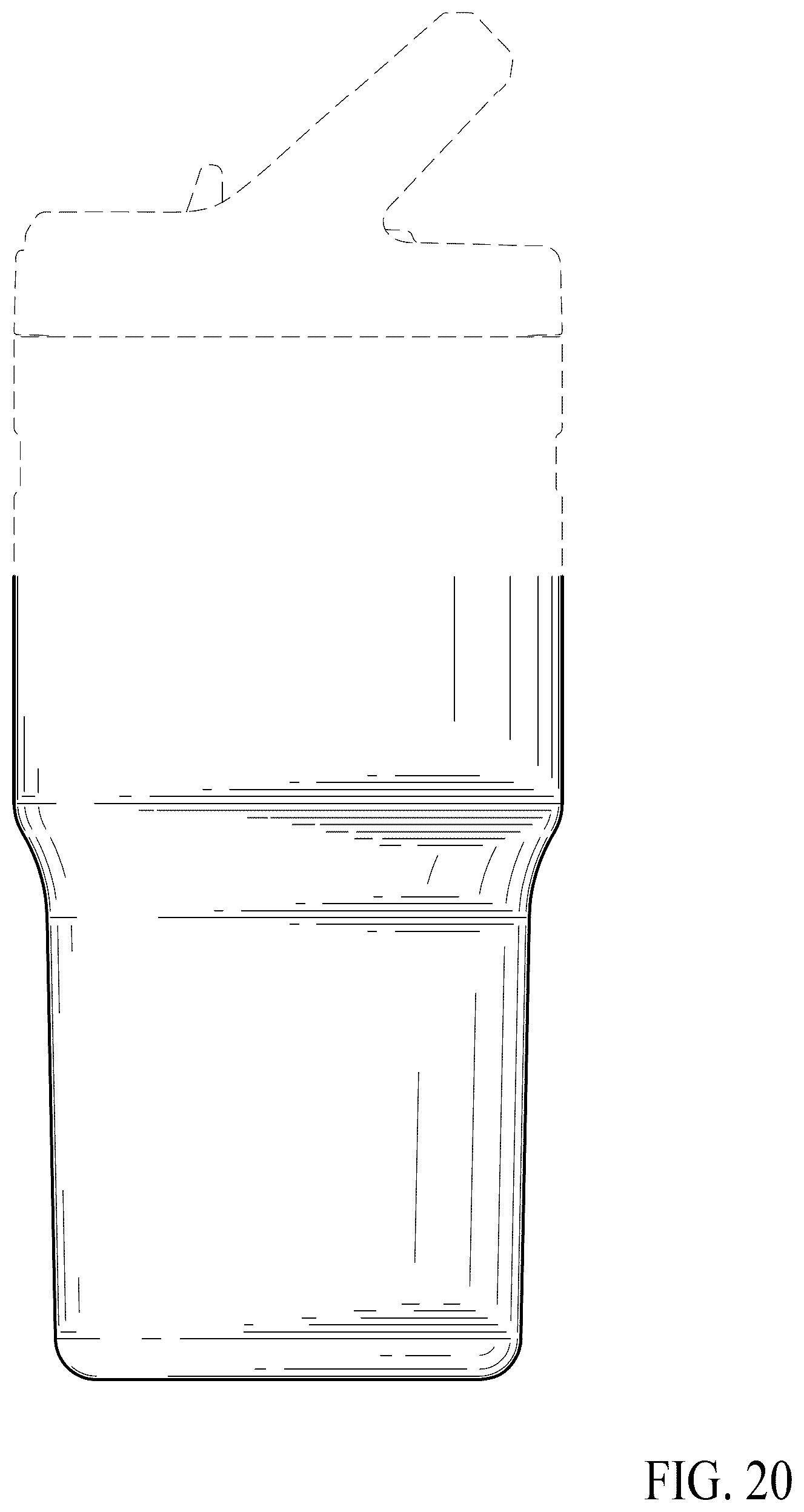 Patent USD1076590 Figure 18 – Beverage container