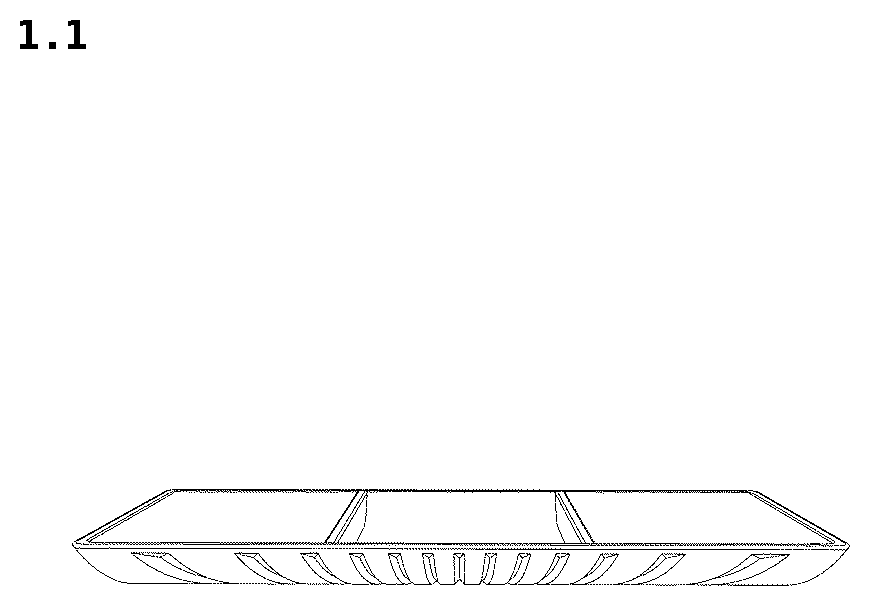 Patent USD1076595 Figure 1 – Dish