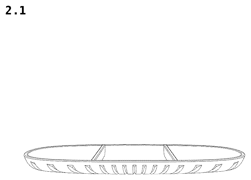 Patent USD1076595 Figure 3 – Dish