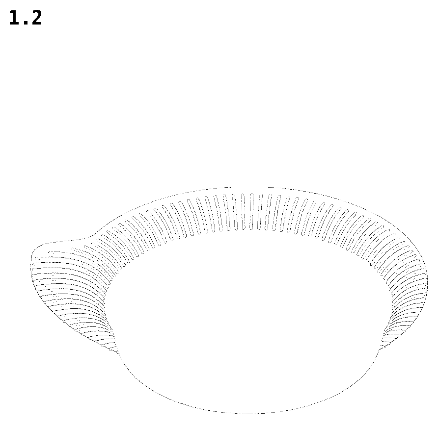 Patent USD1076596 Figure 2 – Dish