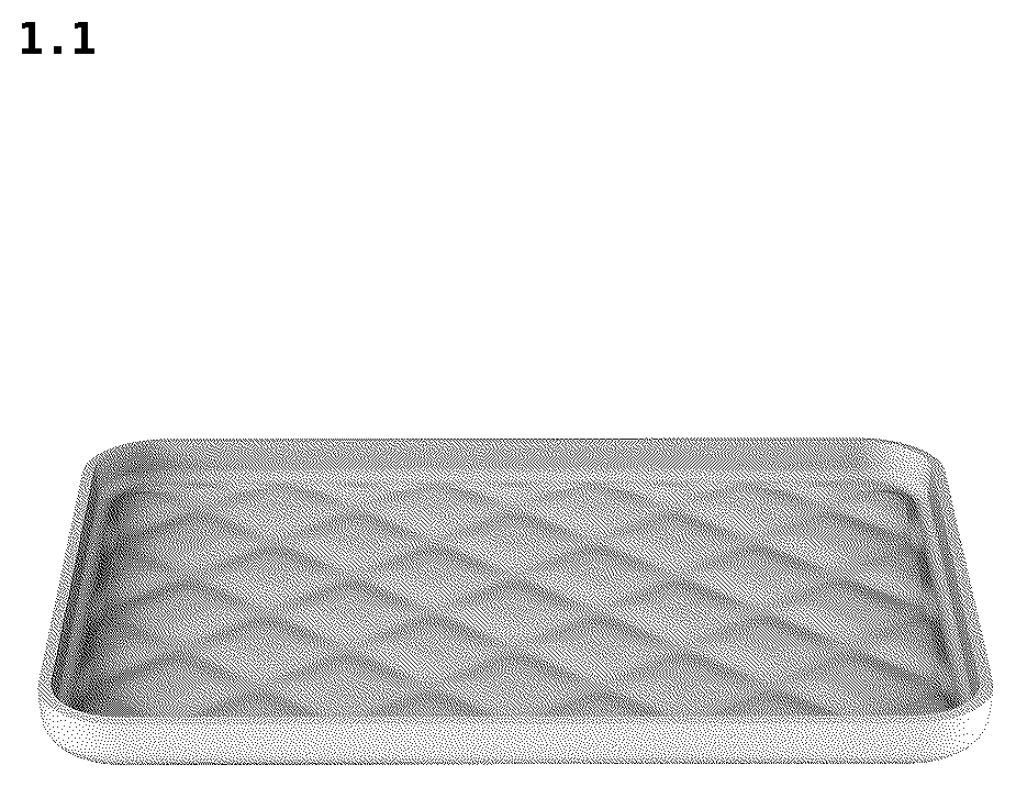 Patent USD1076597 Figure 1 – Dish