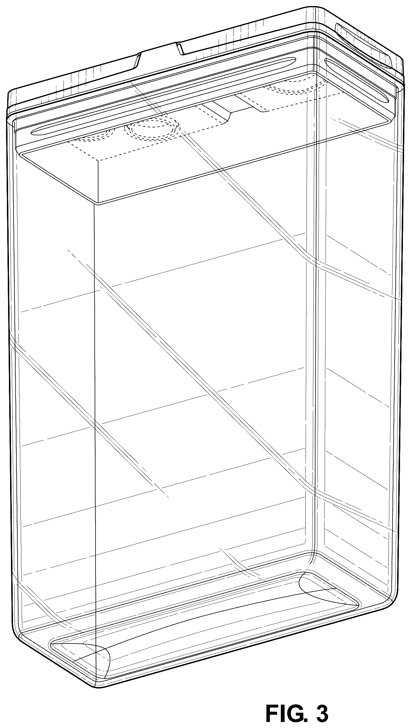 Patent USD1076600 Figure 3 – Receptacle with lid