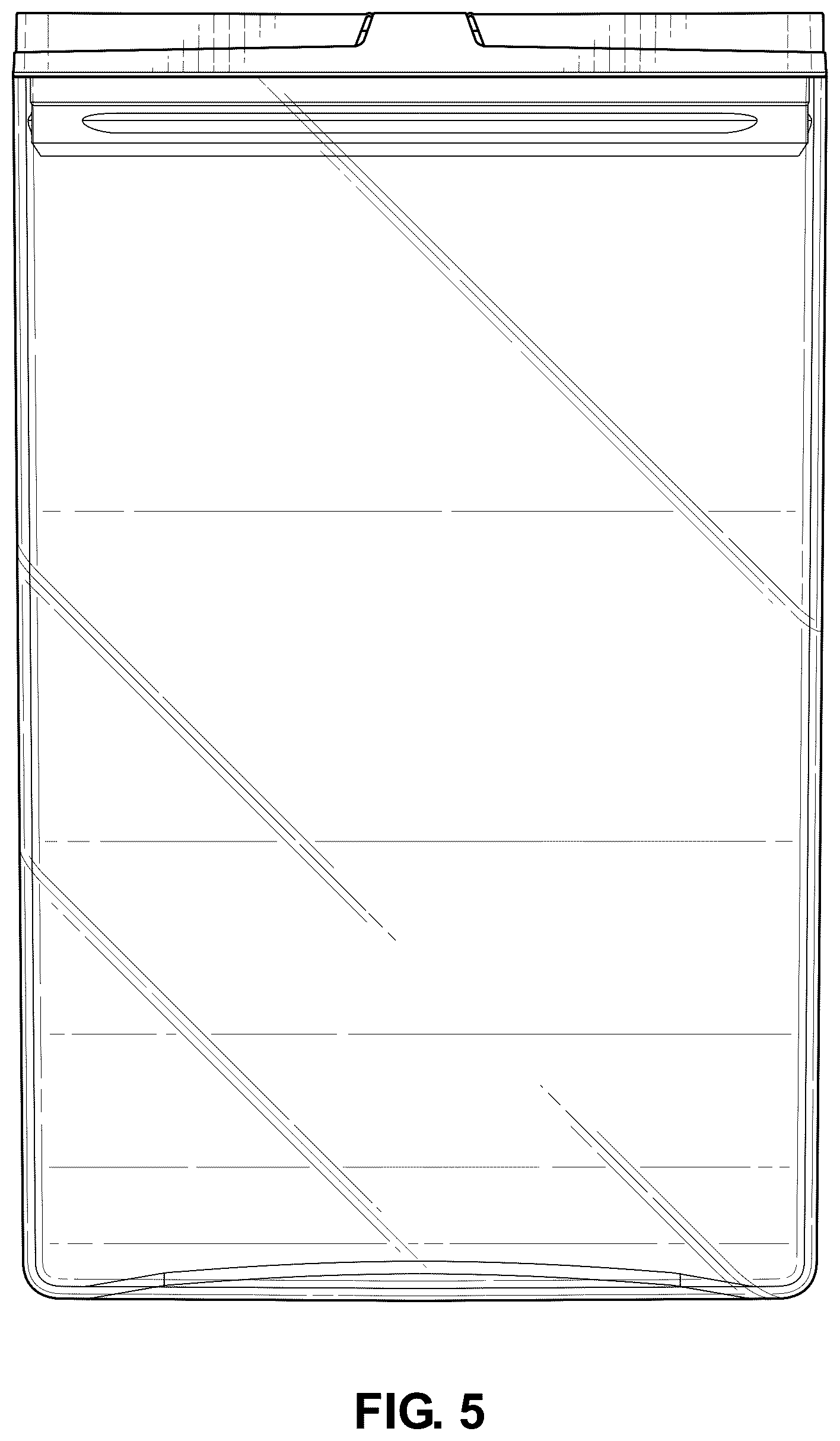 Patent USD1076600 Figure 5 – Receptacle with lid