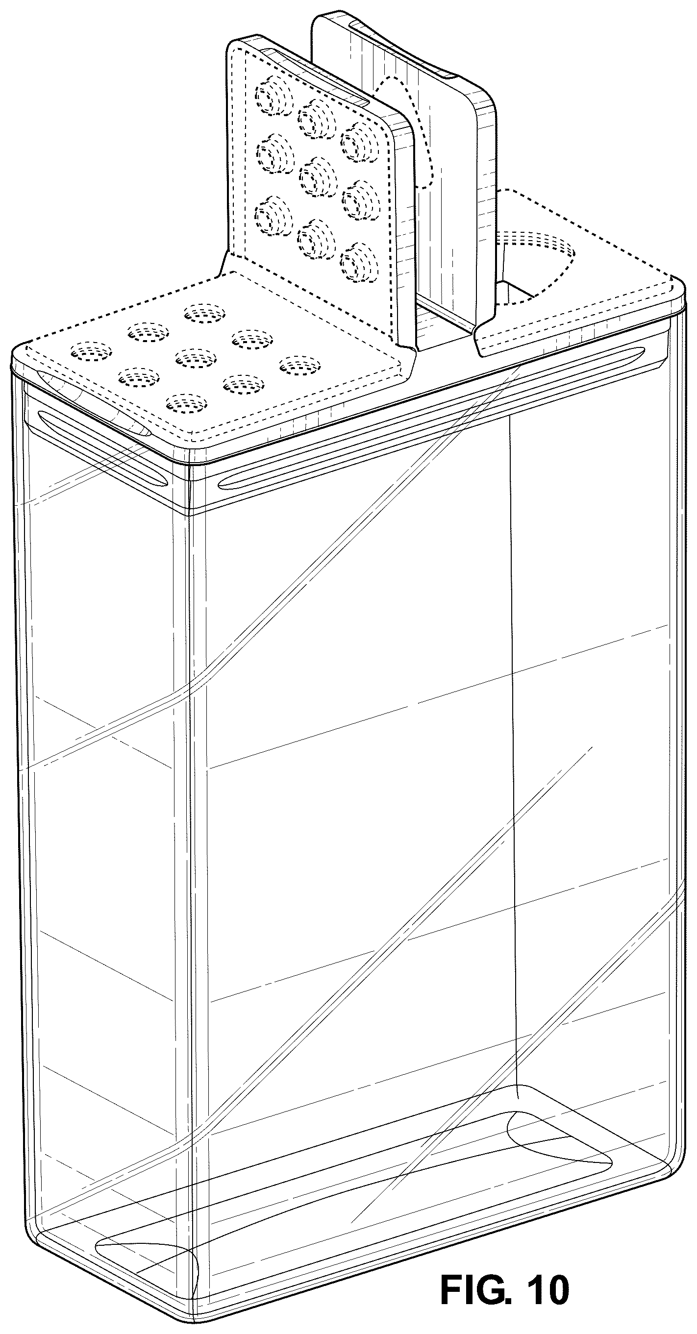 Patent USD1076600 Figure 8 – Receptacle with lid