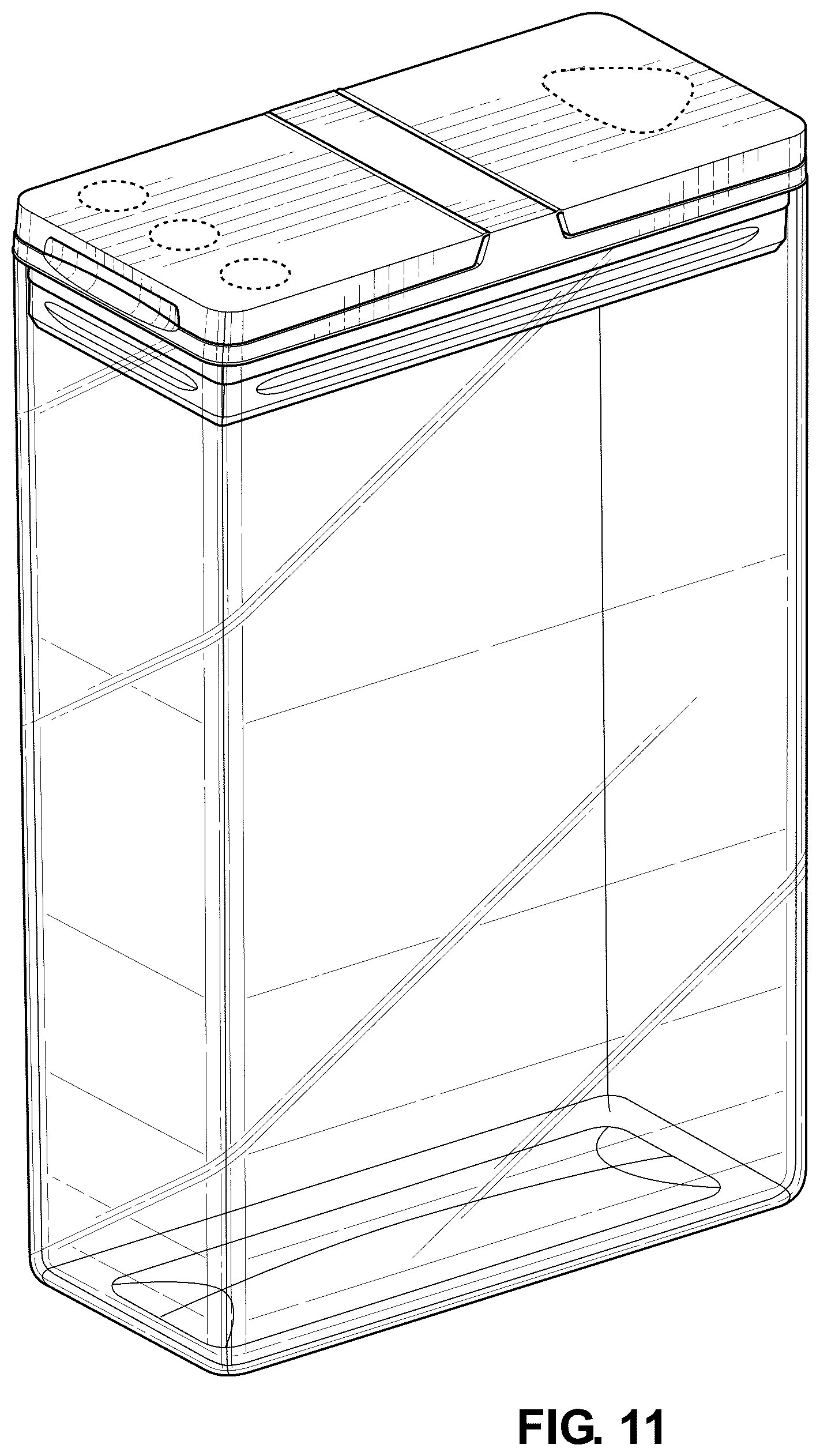 Patent USD1076600 Figure 9 – Receptacle with lid