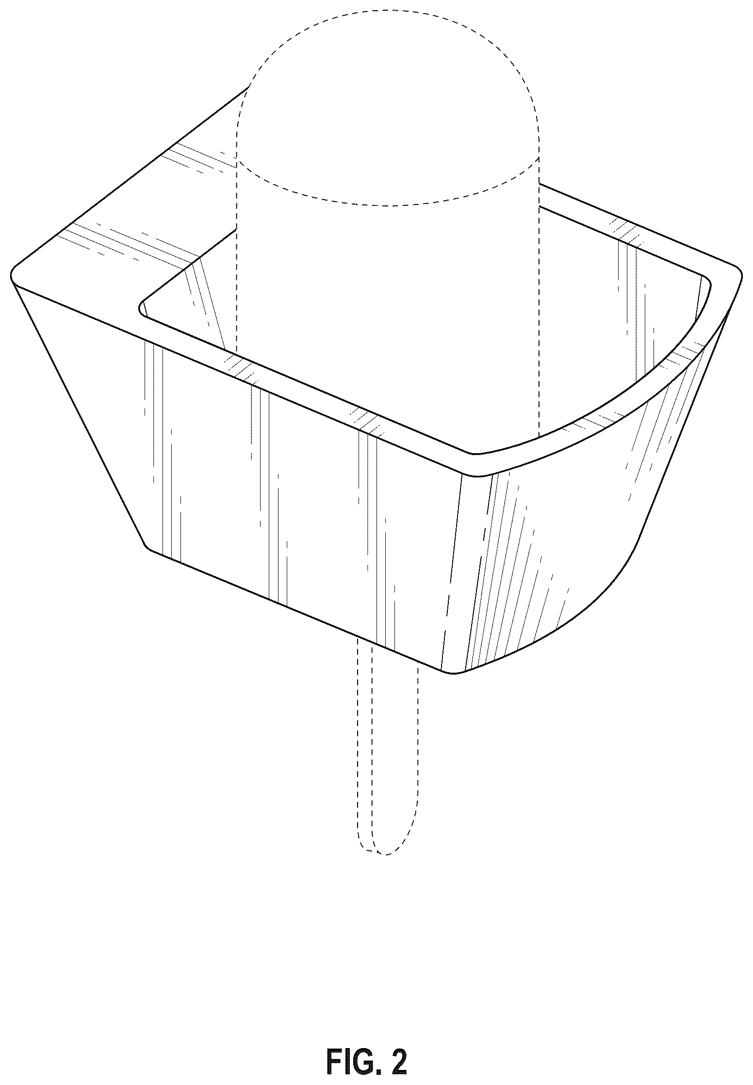 Patent USD1076602 Figure 2 – Combined popsicle holder and drip catcher