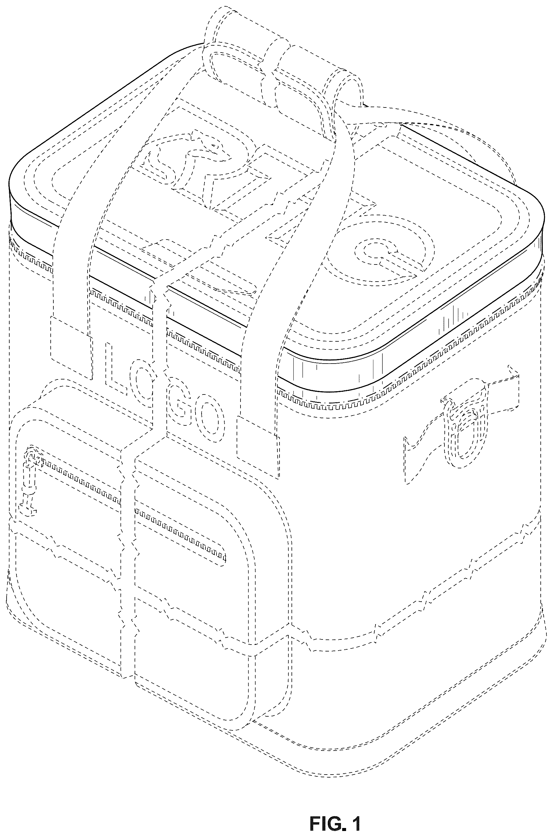 Patent USD1076603 Figure 1 – Insulating container