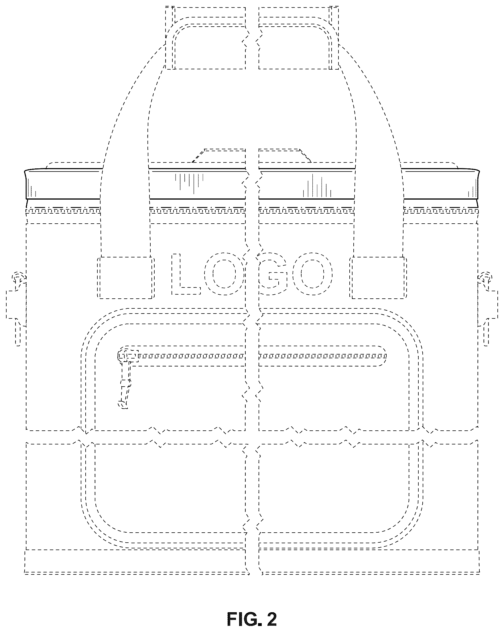 Patent USD1076603 Figure 2 – Insulating container