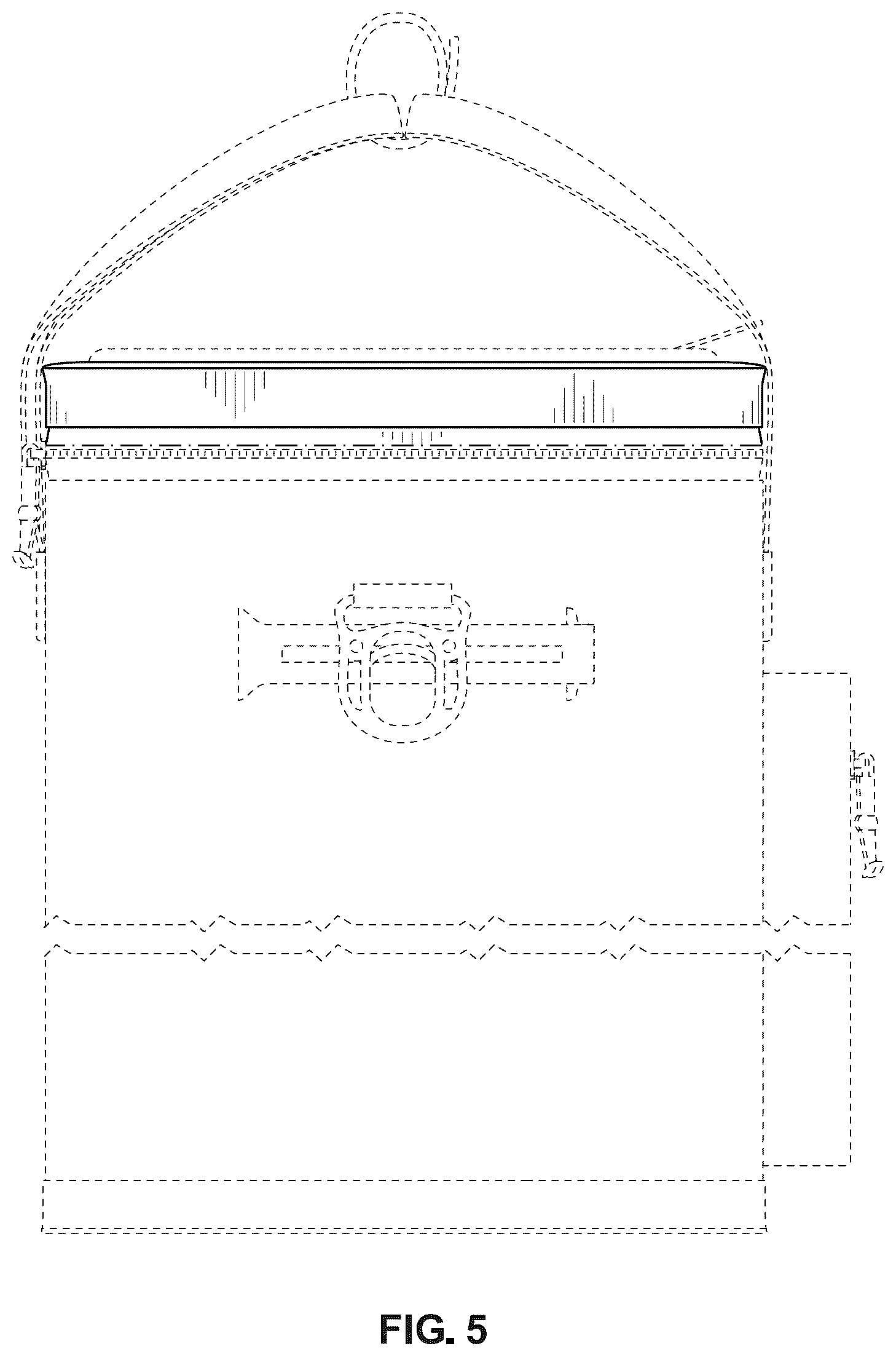 Patent USD1076603 Figure 5 – Insulating container
