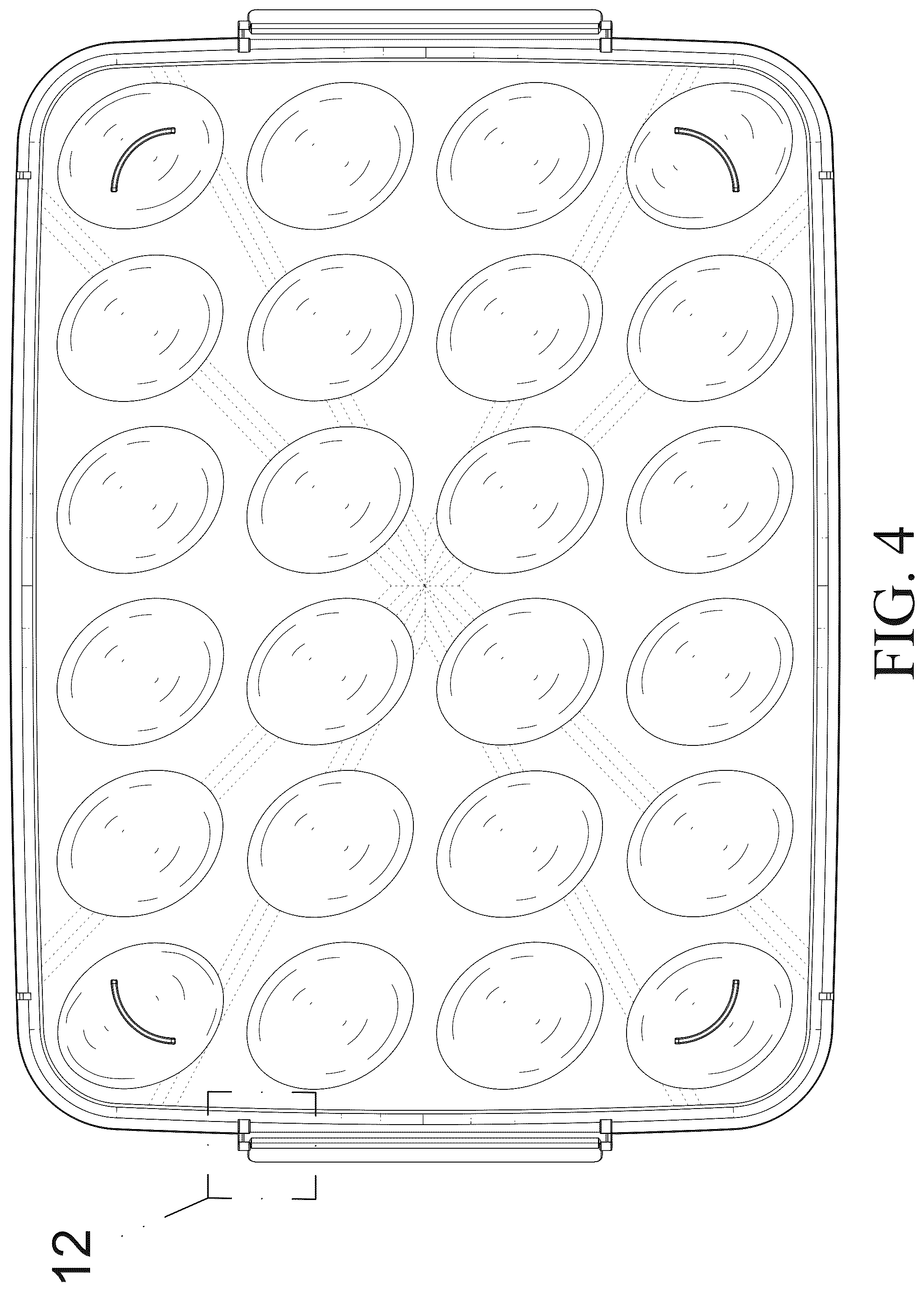 Patent USD1076605 Figure 4 – Egg container