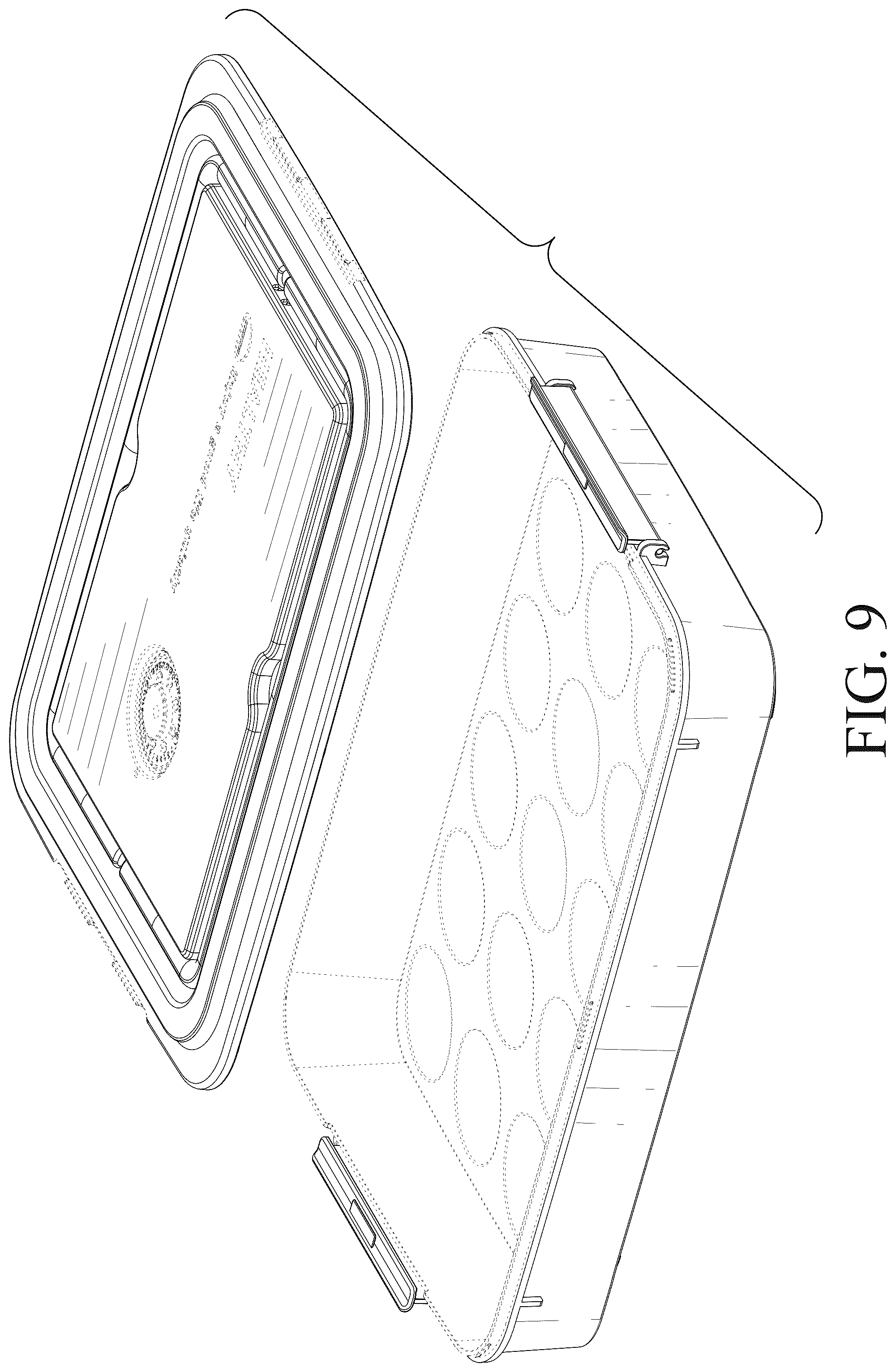 Patent USD1076605 Figure 9 – Egg container