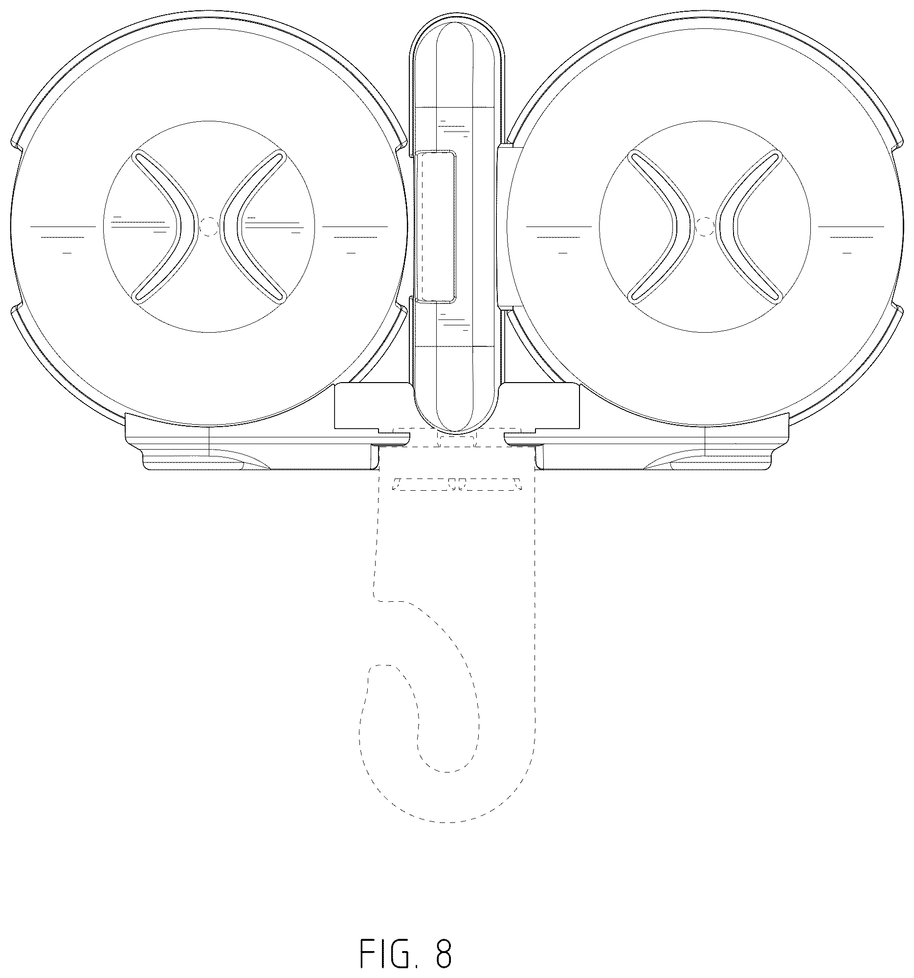 Patent USD1076606 Figure 8 – Combined cup holder and device holder
