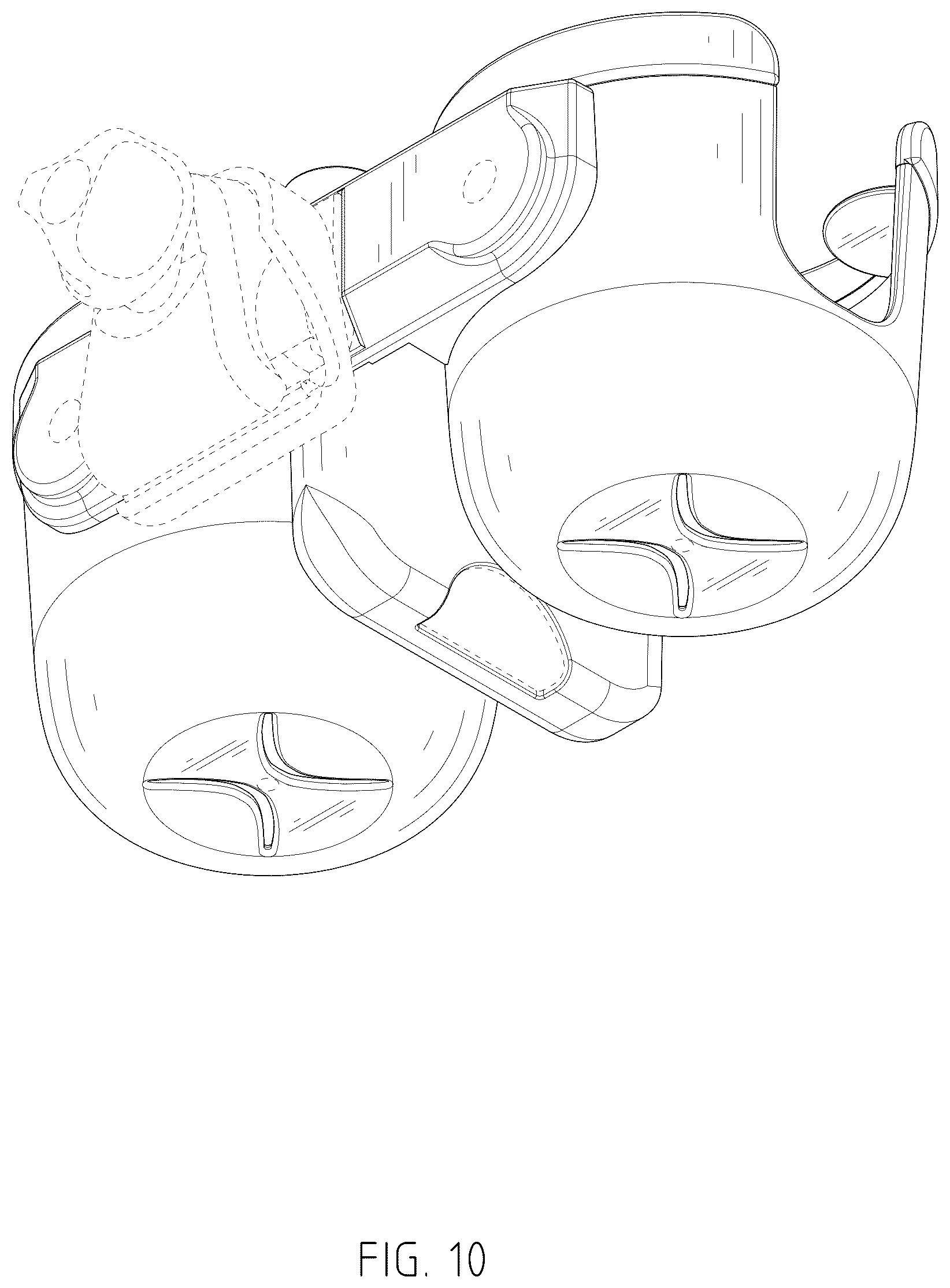 Patent USD1076606 Figure 10 – Combined cup holder and device holder