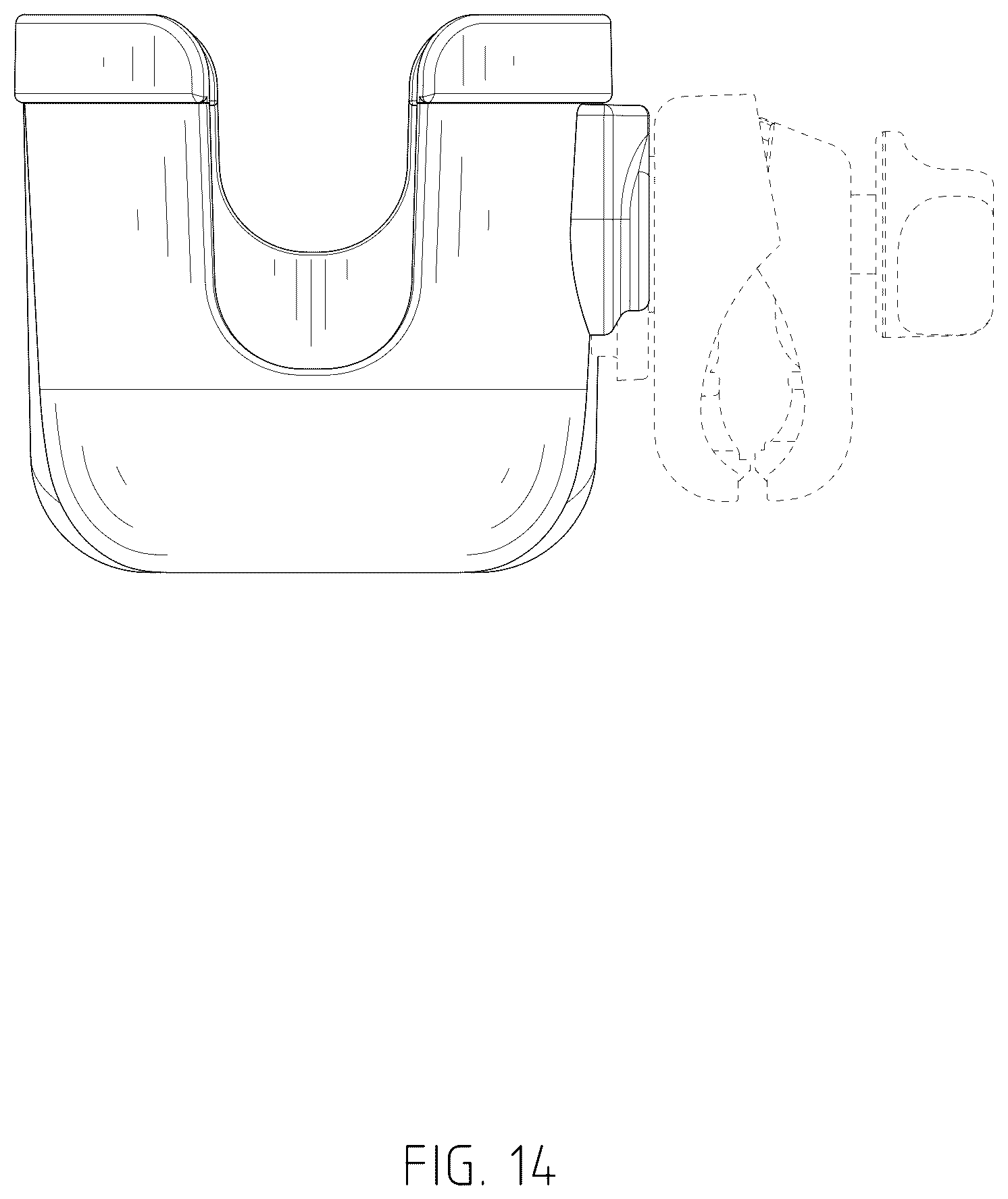 Patent USD1076606 Figure 14 – Combined cup holder and device holder