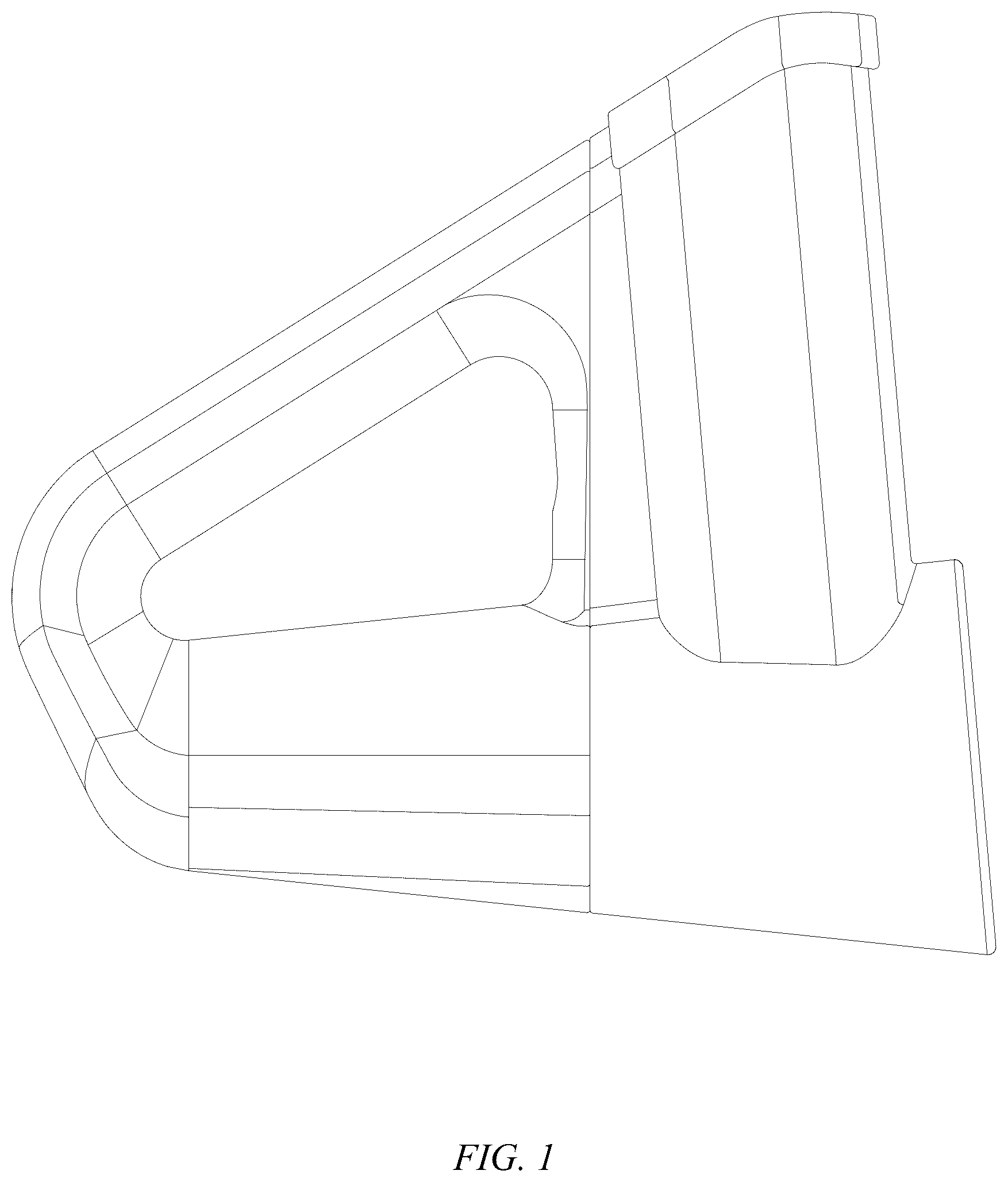 Patent USD1076609 Figure 1 – Hand-held triangular handle roller vegetable cutter
