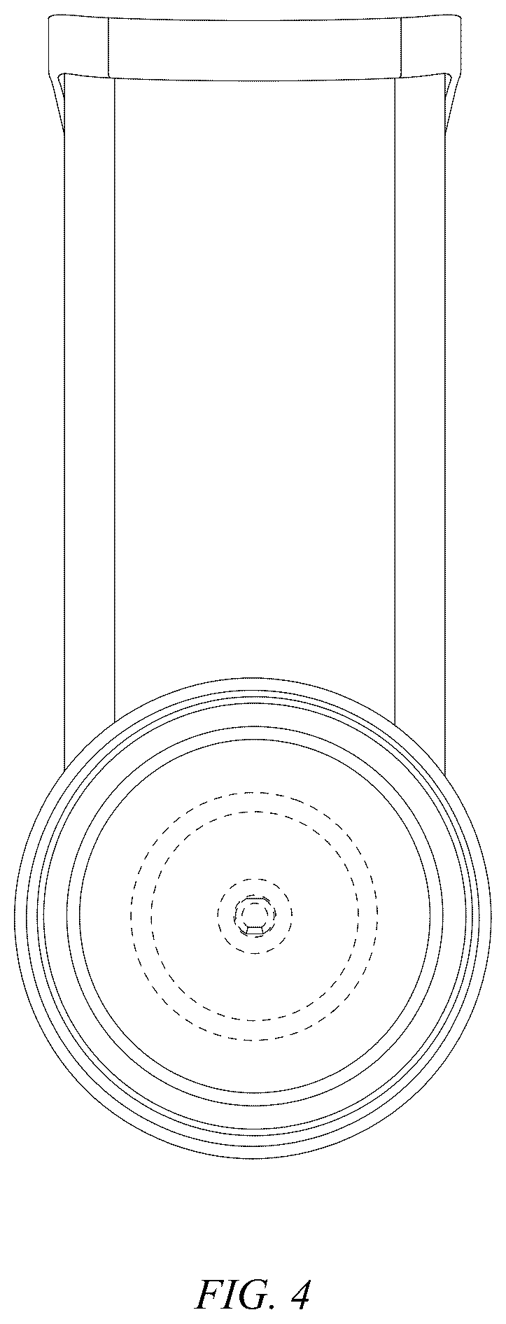 Patent USD1076609 Figure 4 – Hand-held triangular handle roller vegetable cutter