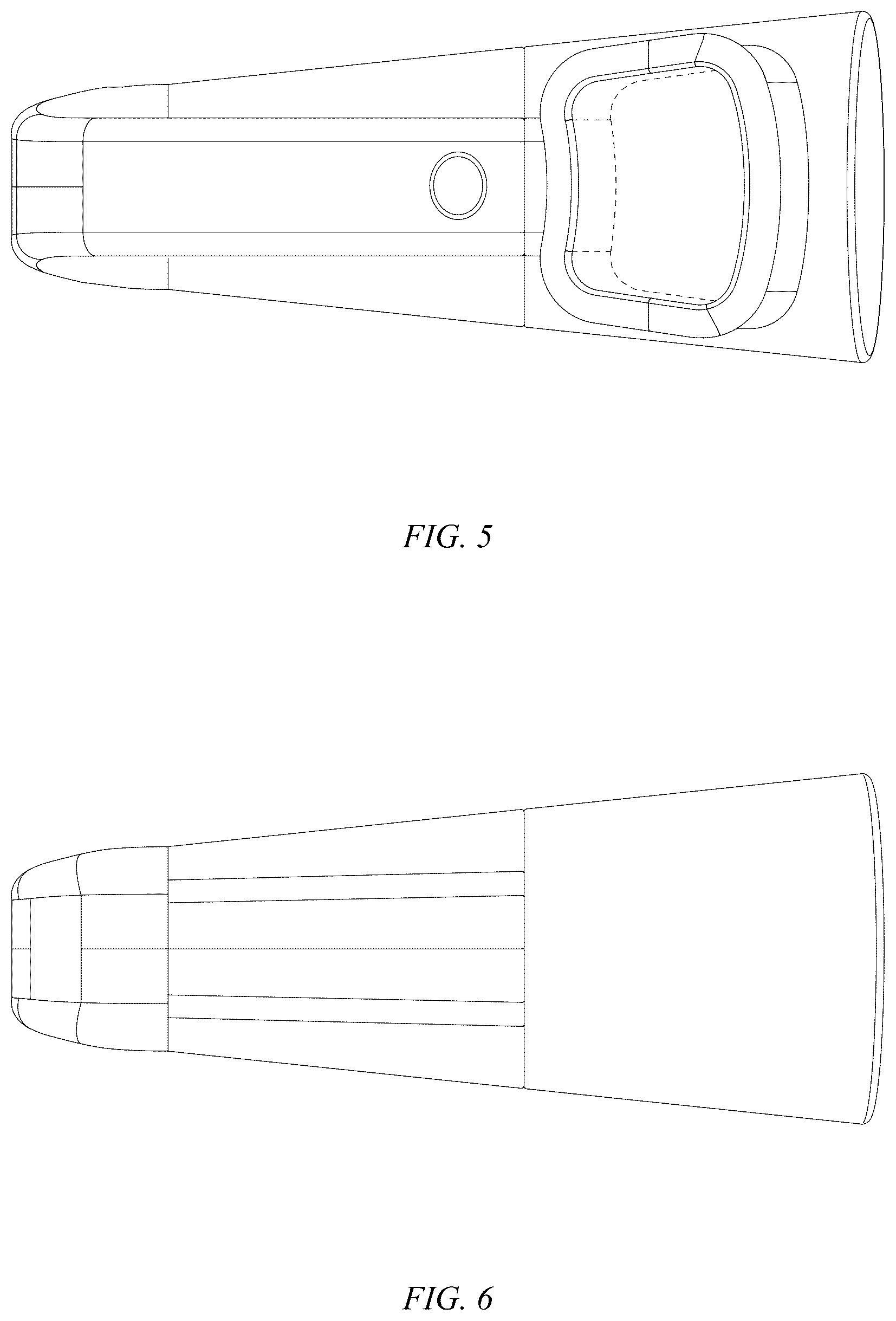 Patent USD1076609 Figure 5 – Hand-held triangular handle roller vegetable cutter