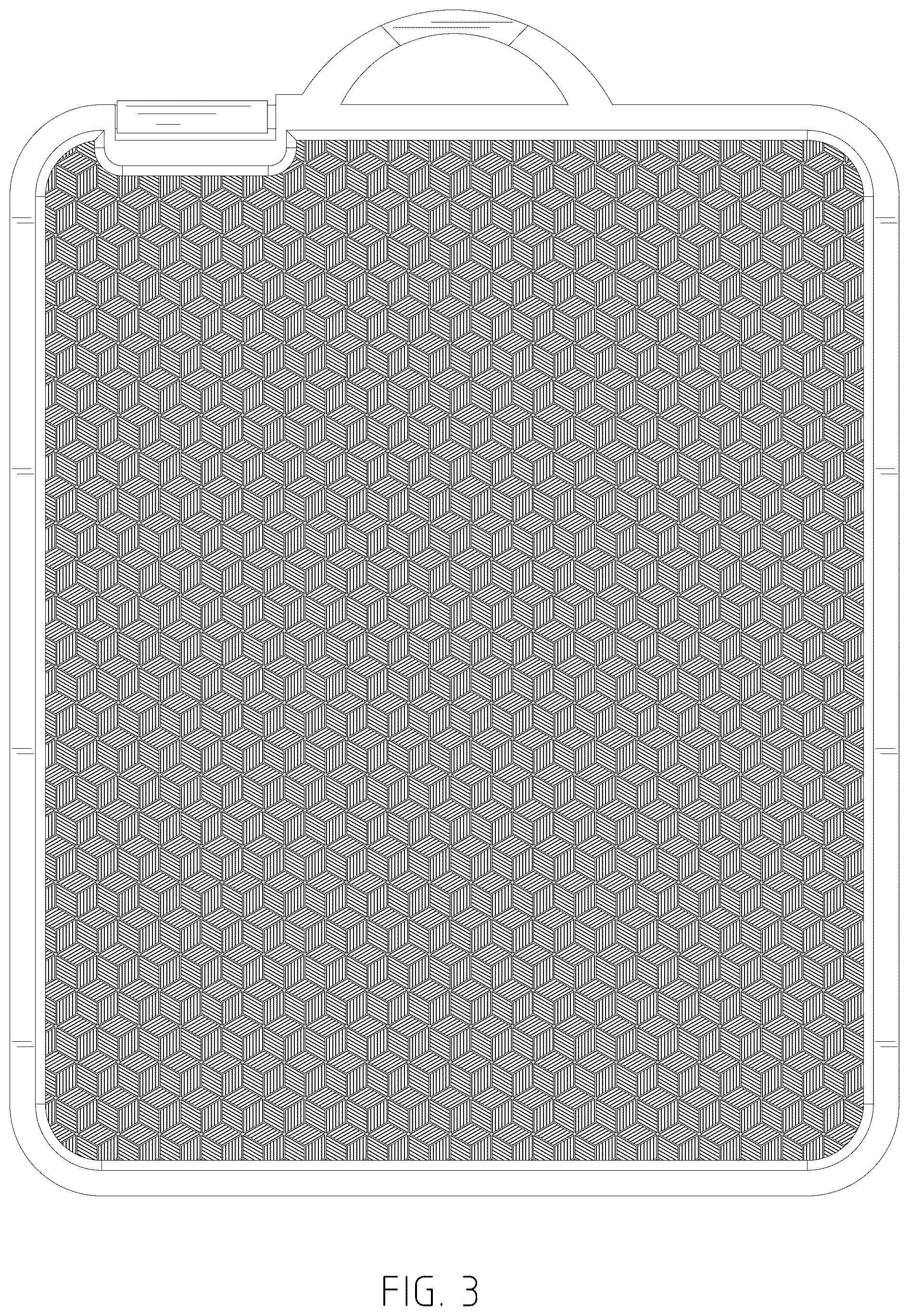 Patent USD1076615 Figure 3 – Chopping board