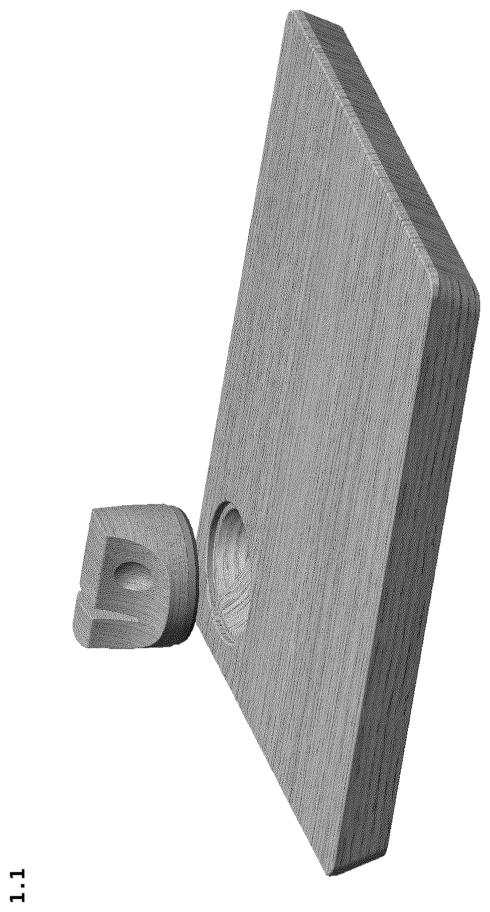 Patent USD1076616 Figure 1 – Combined cutting board and sharpener