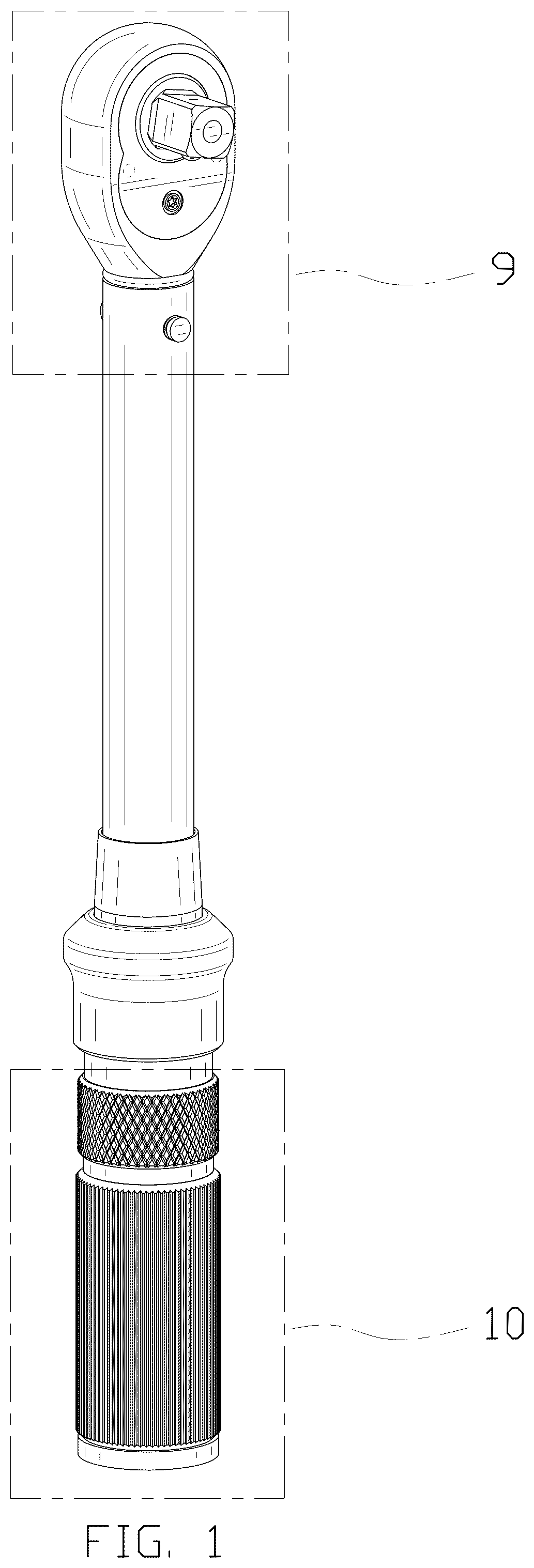 Patent USD1076625 Figure 1 – Torque wrench