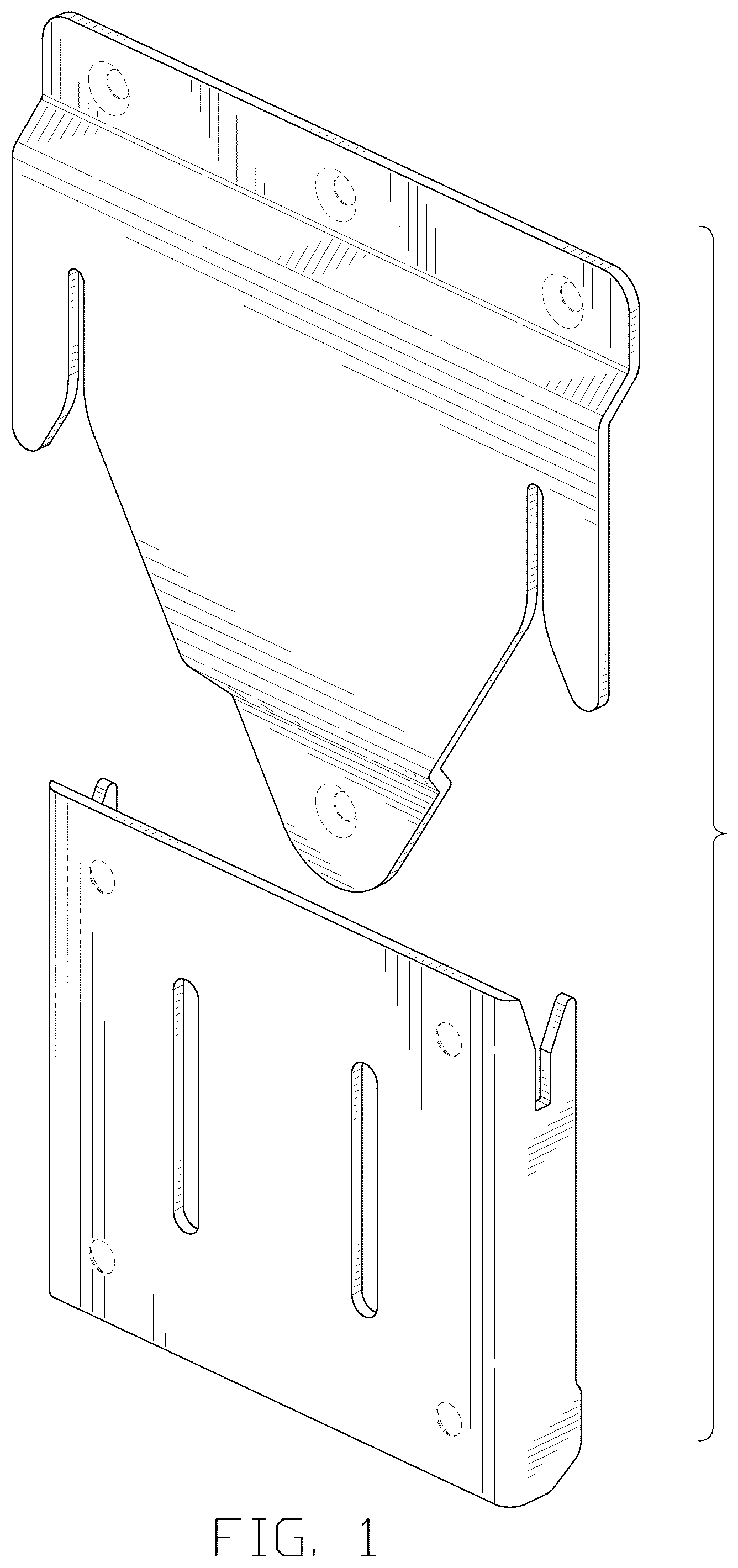 Patent USD1076652 Figure 1 – Hanger assembly