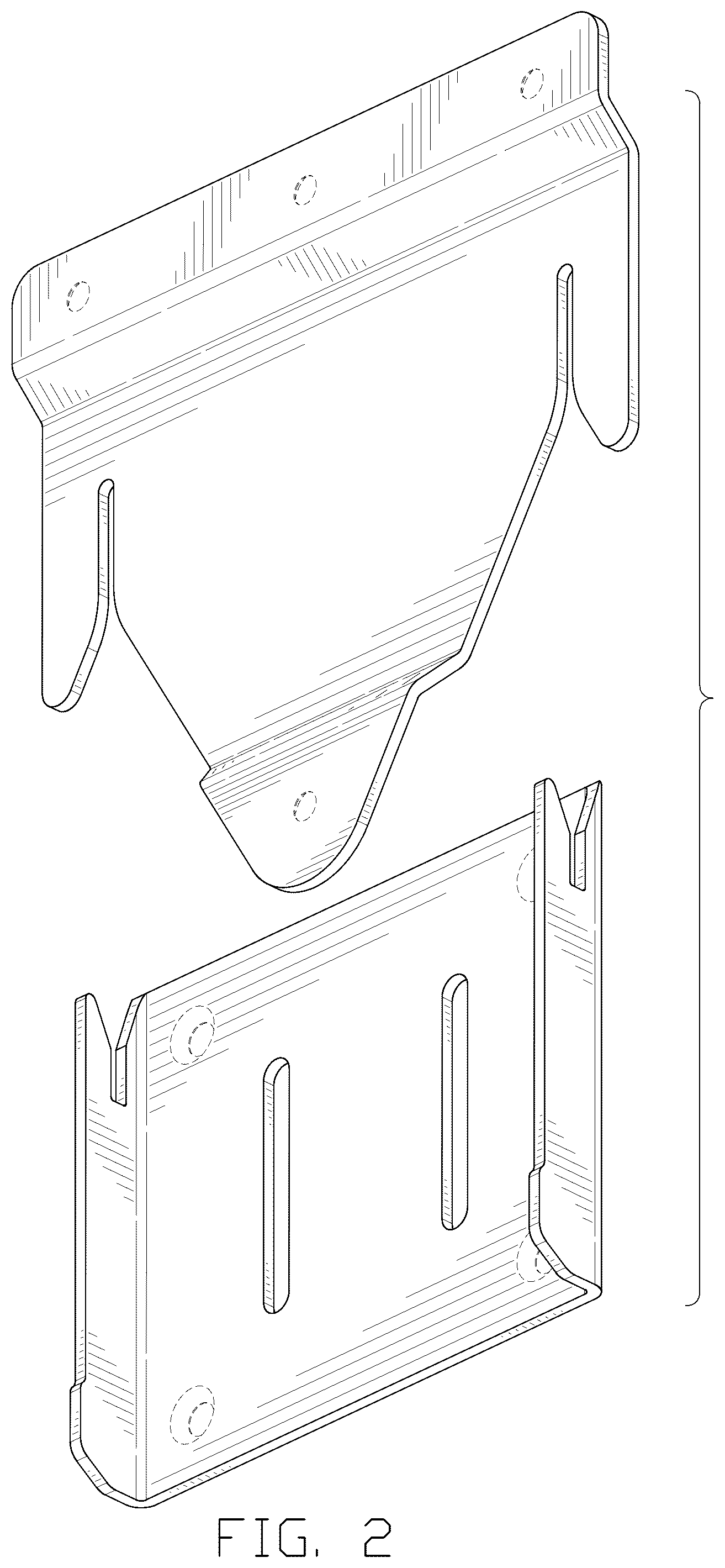 Patent USD1076652 Figure 2 – Hanger assembly