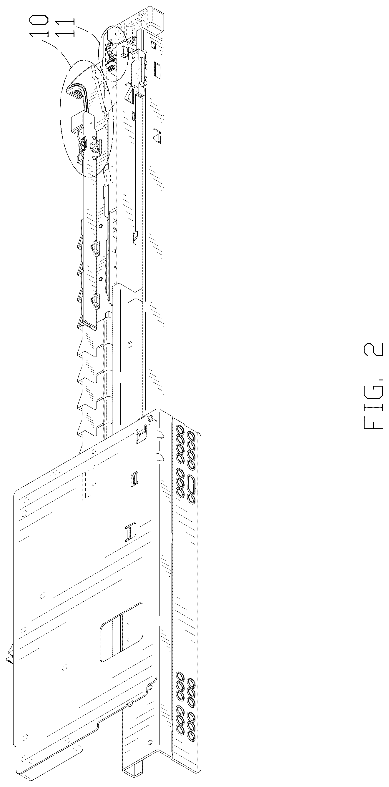 Patent USD1076654 Figure 2 – Drawer slide