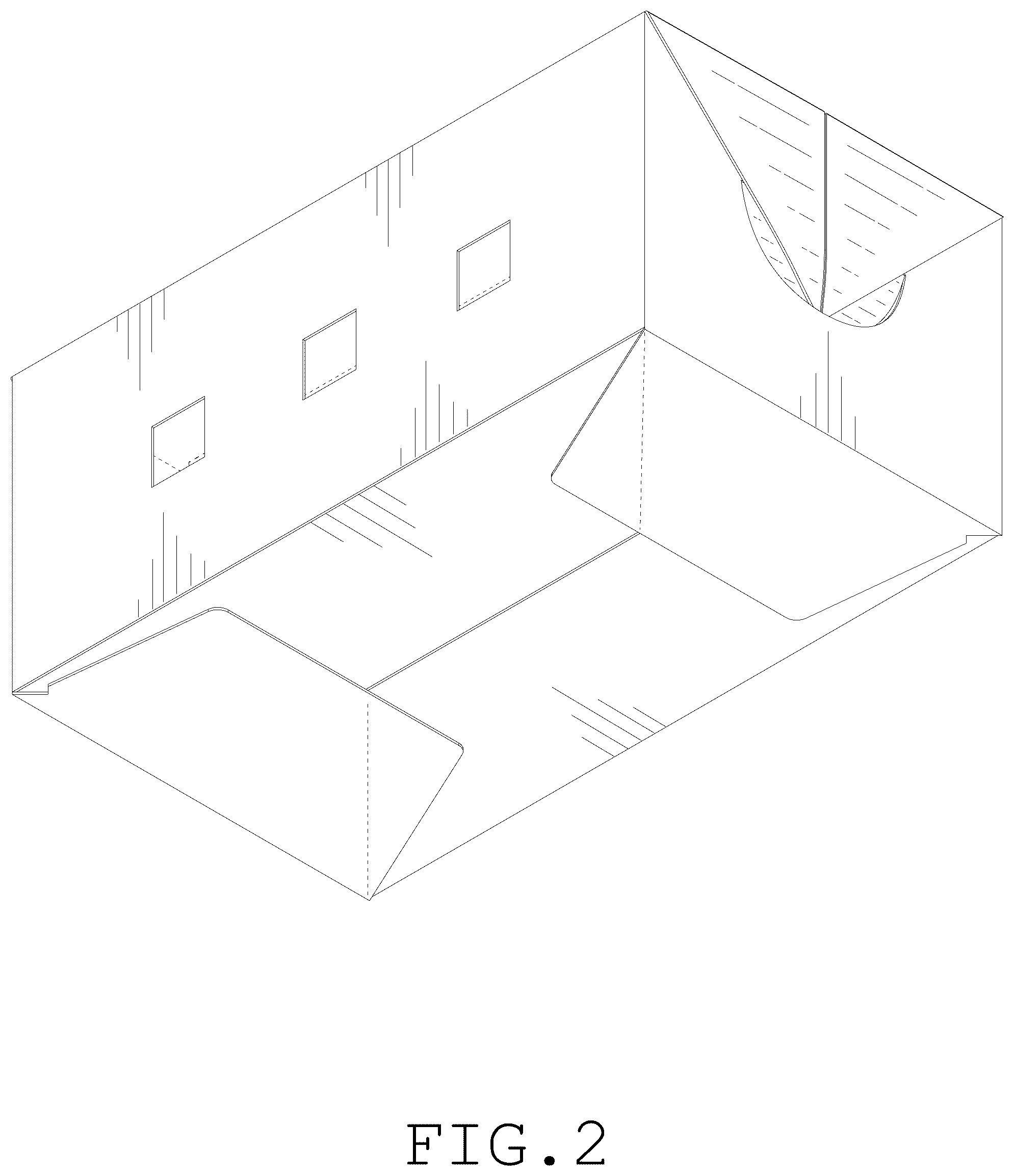 Patent USD1076665 Figure 2 – Paperboard carry-out box