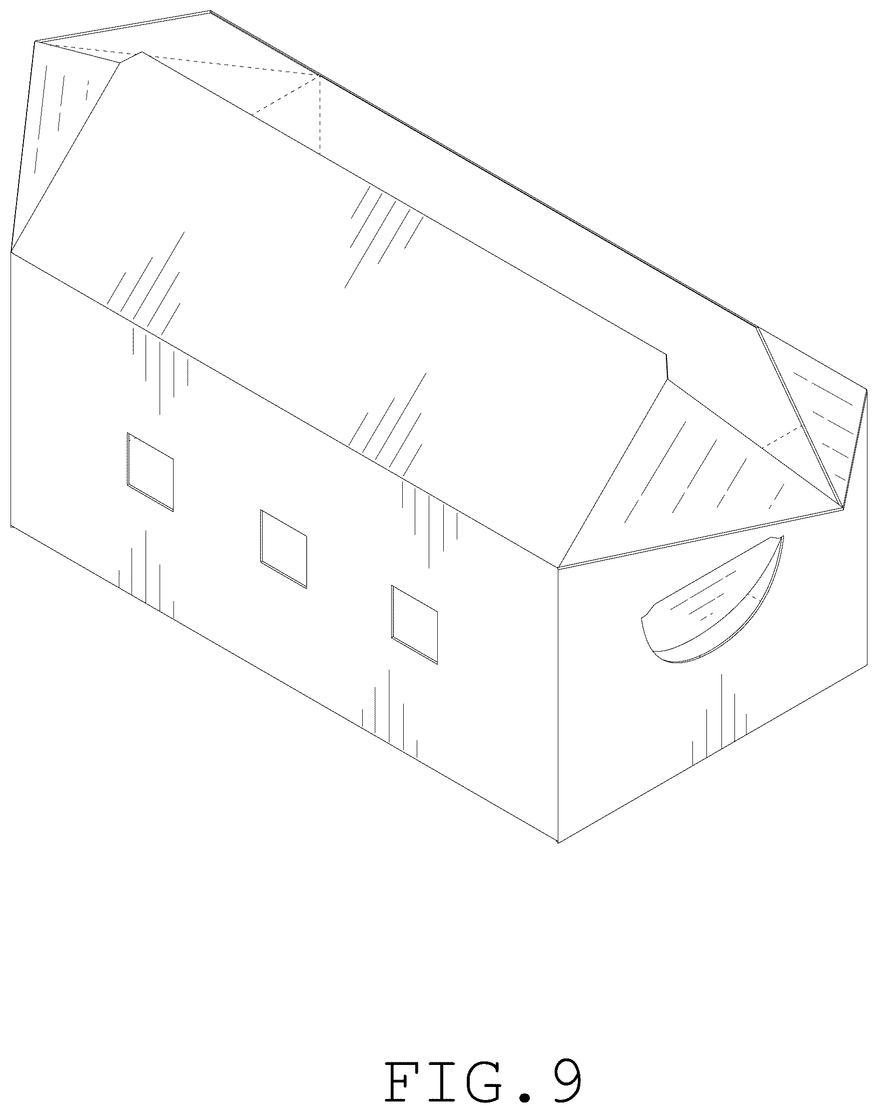 Patent USD1076665 Figure 9 – Paperboard carry-out box