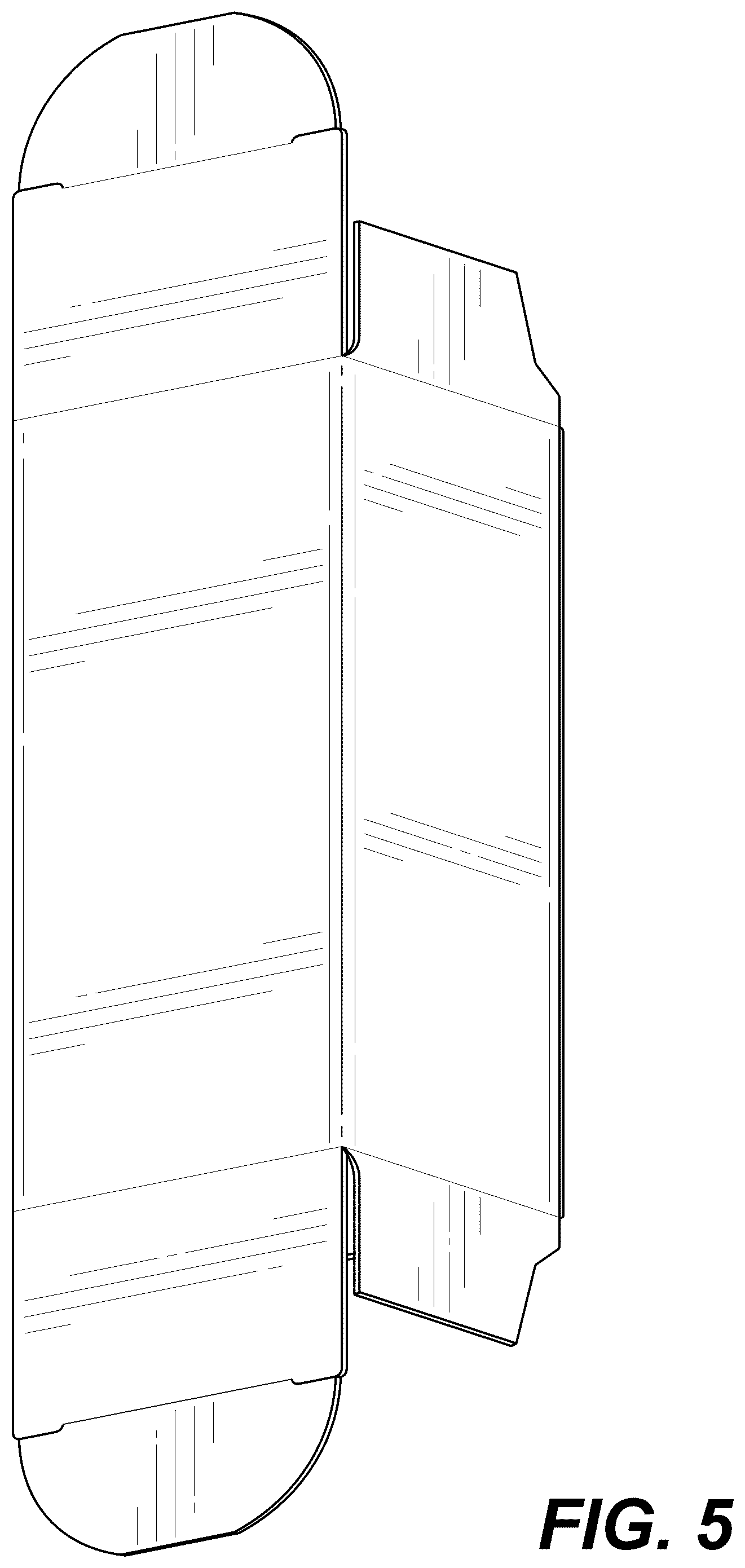 Patent USD1076666 Figure 5 – Re-closeable package