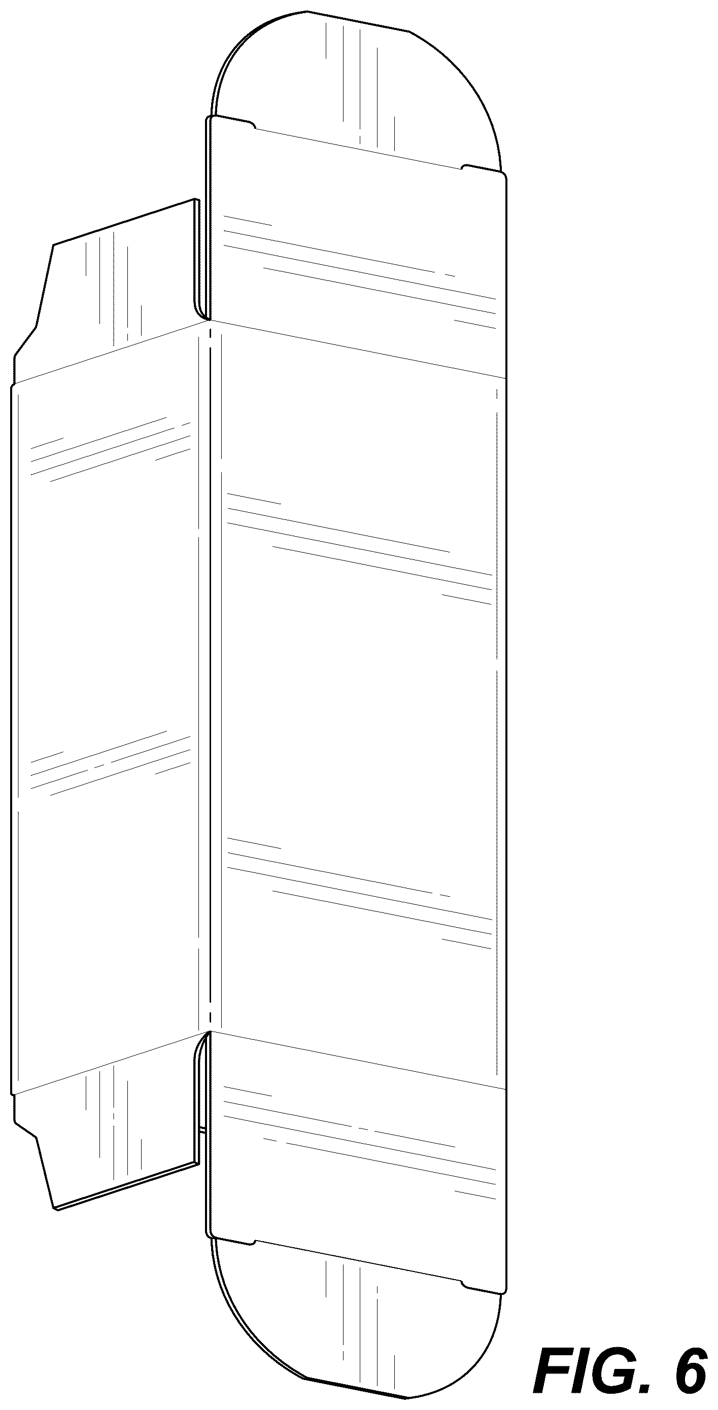 Patent USD1076666 Figure 6 – Re-closeable package