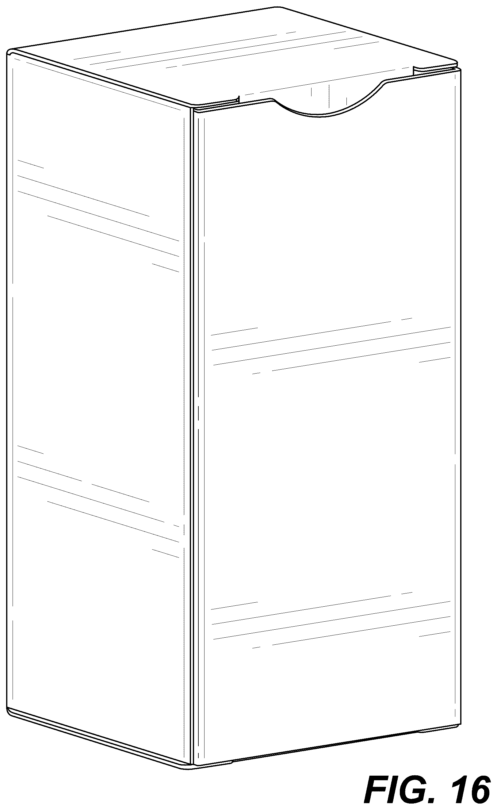 Patent USD1076666 Figure 16 – Re-closeable package