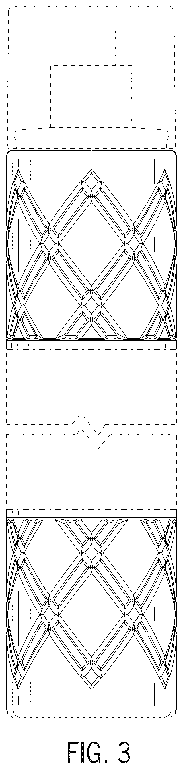 Patent USD1076673 Figure 3 – Bottle