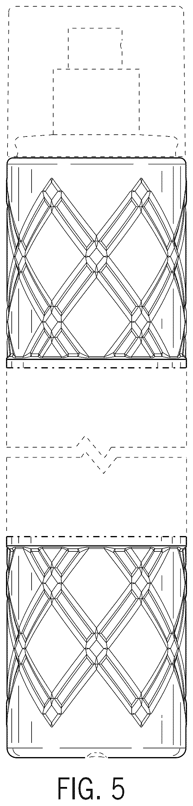 Patent USD1076673 Figure 5 – Bottle
