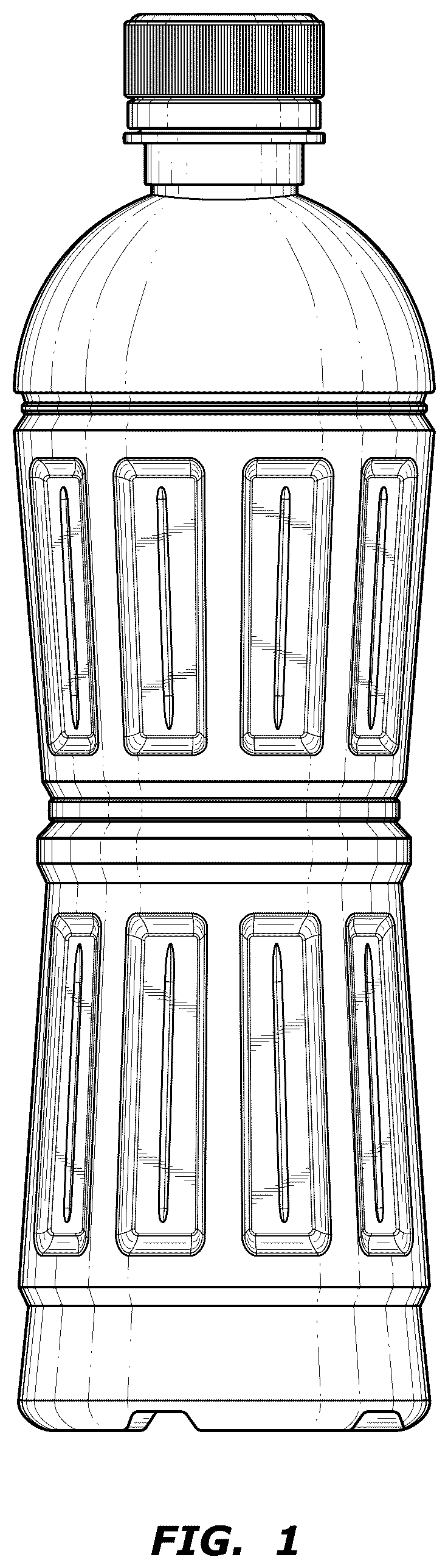 Patent USD1076674 Figure 1 – Bottle