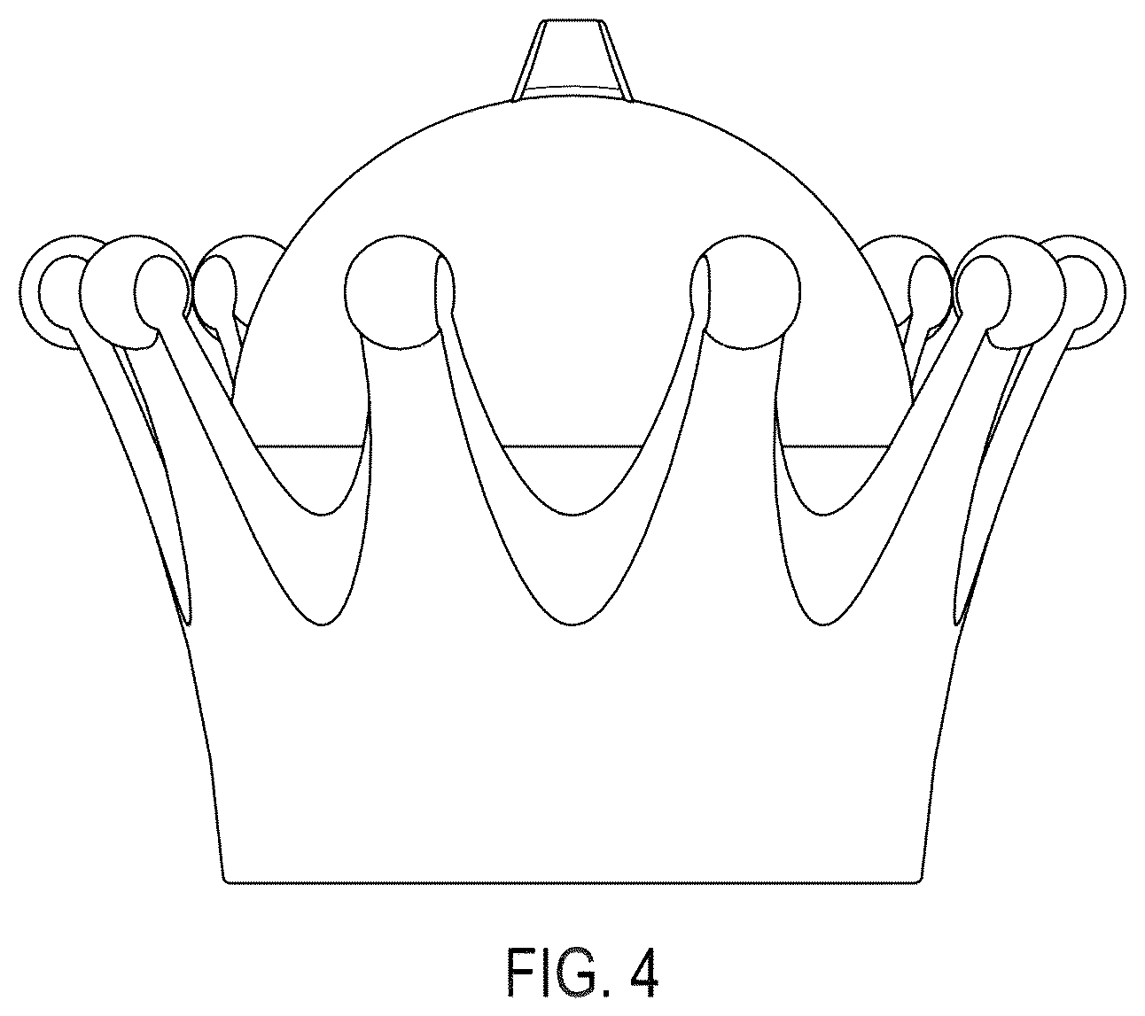 Patent USD1076676 Figure 4 – Crown ornament for a bottle cap