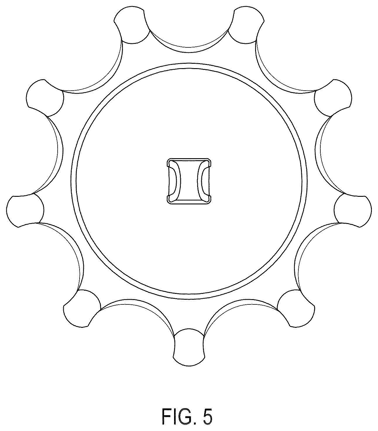 Patent USD1076676 Figure 5 – Crown ornament for a bottle cap