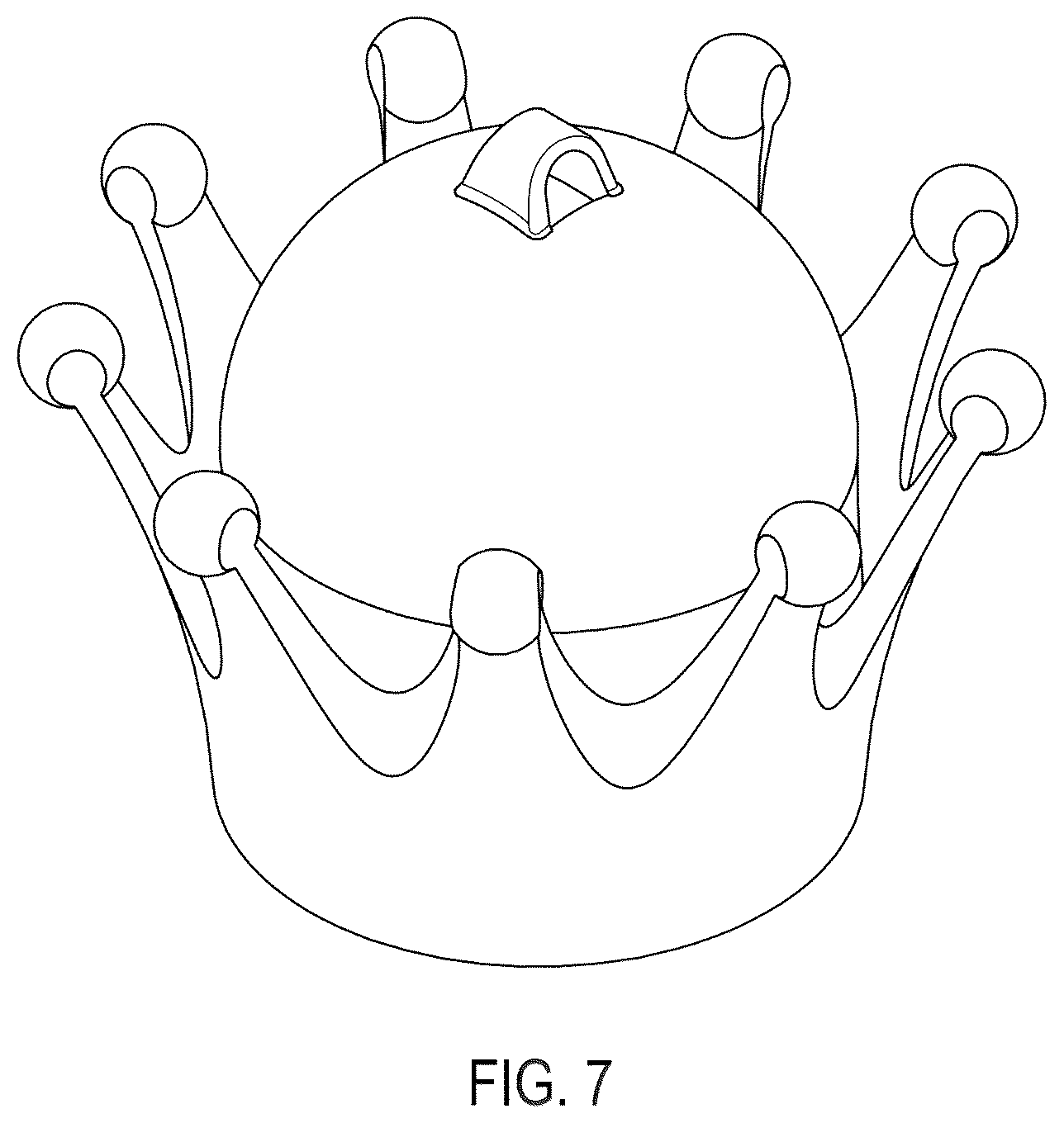 Patent USD1076676 Figure 7 – Crown ornament for a bottle cap