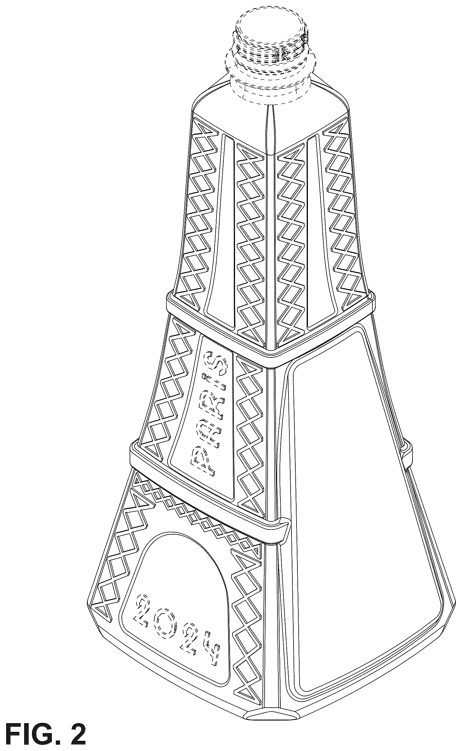 Patent USD1076677 Figure 2 – Container