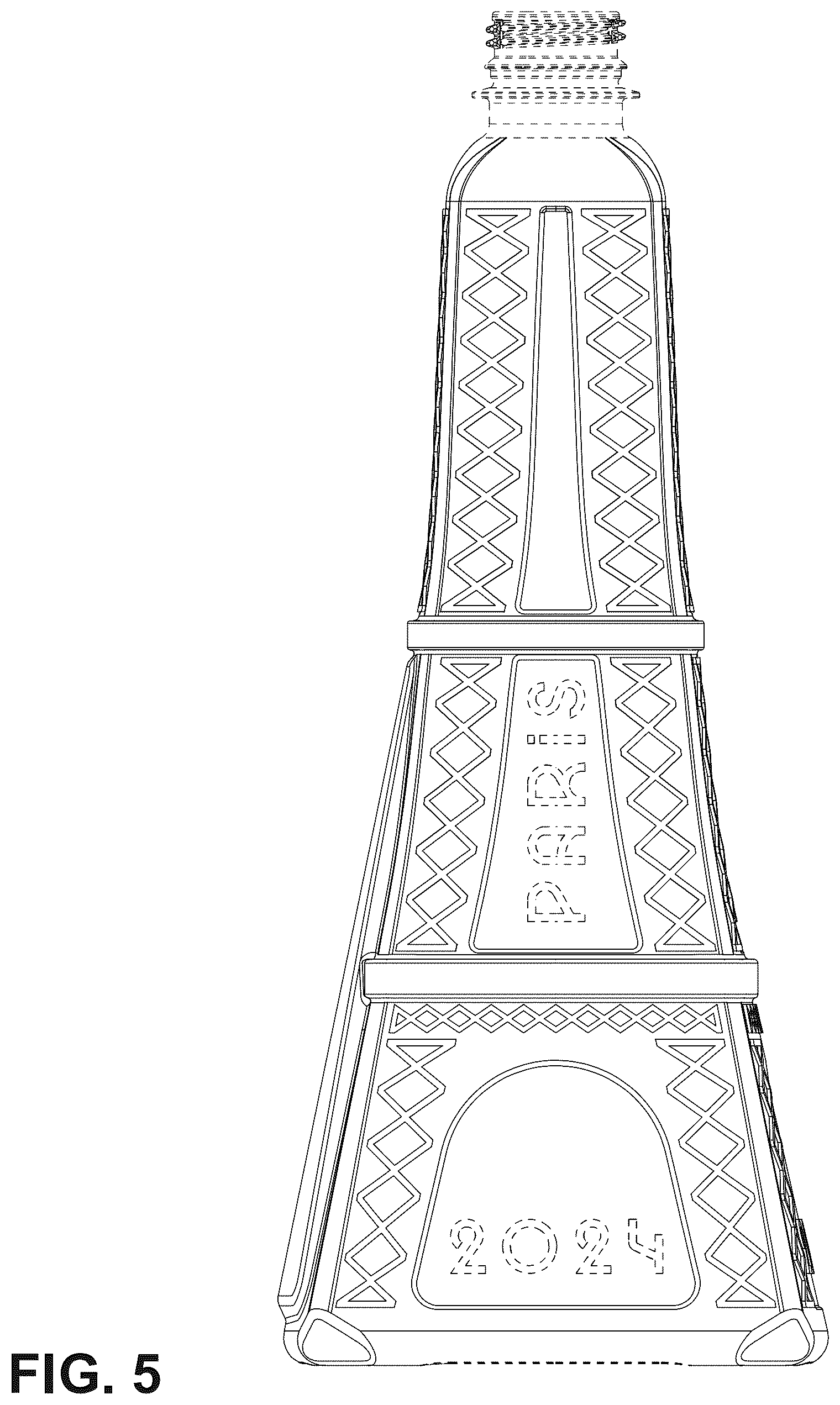 Patent USD1076677 Figure 5 – Container