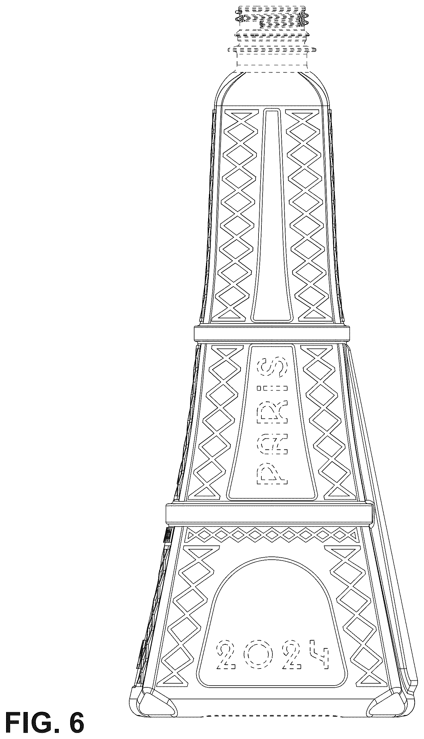 Patent USD1076677 Figure 6 – Container