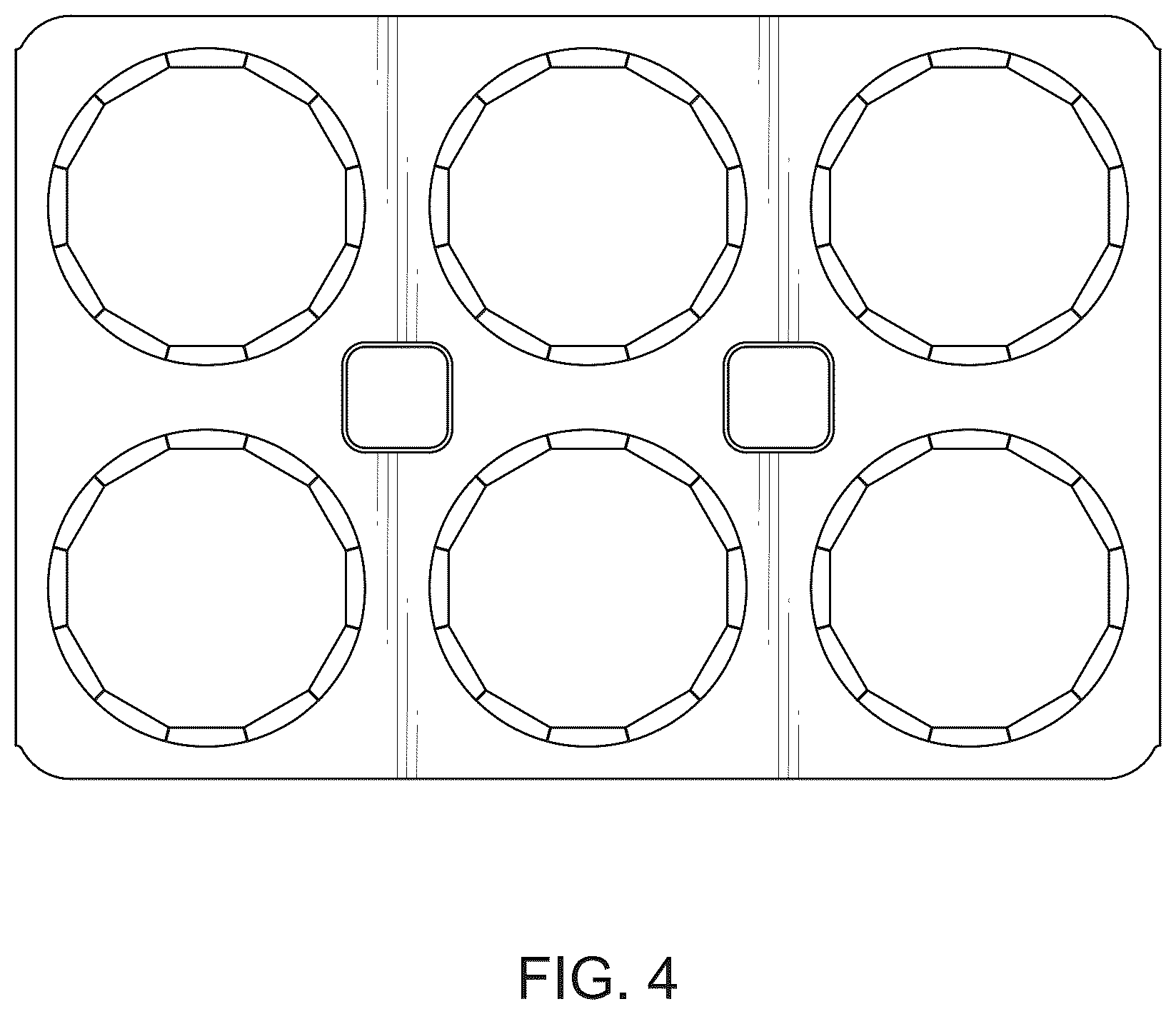 Patent USD1076680 Figure 4 – Container carrier